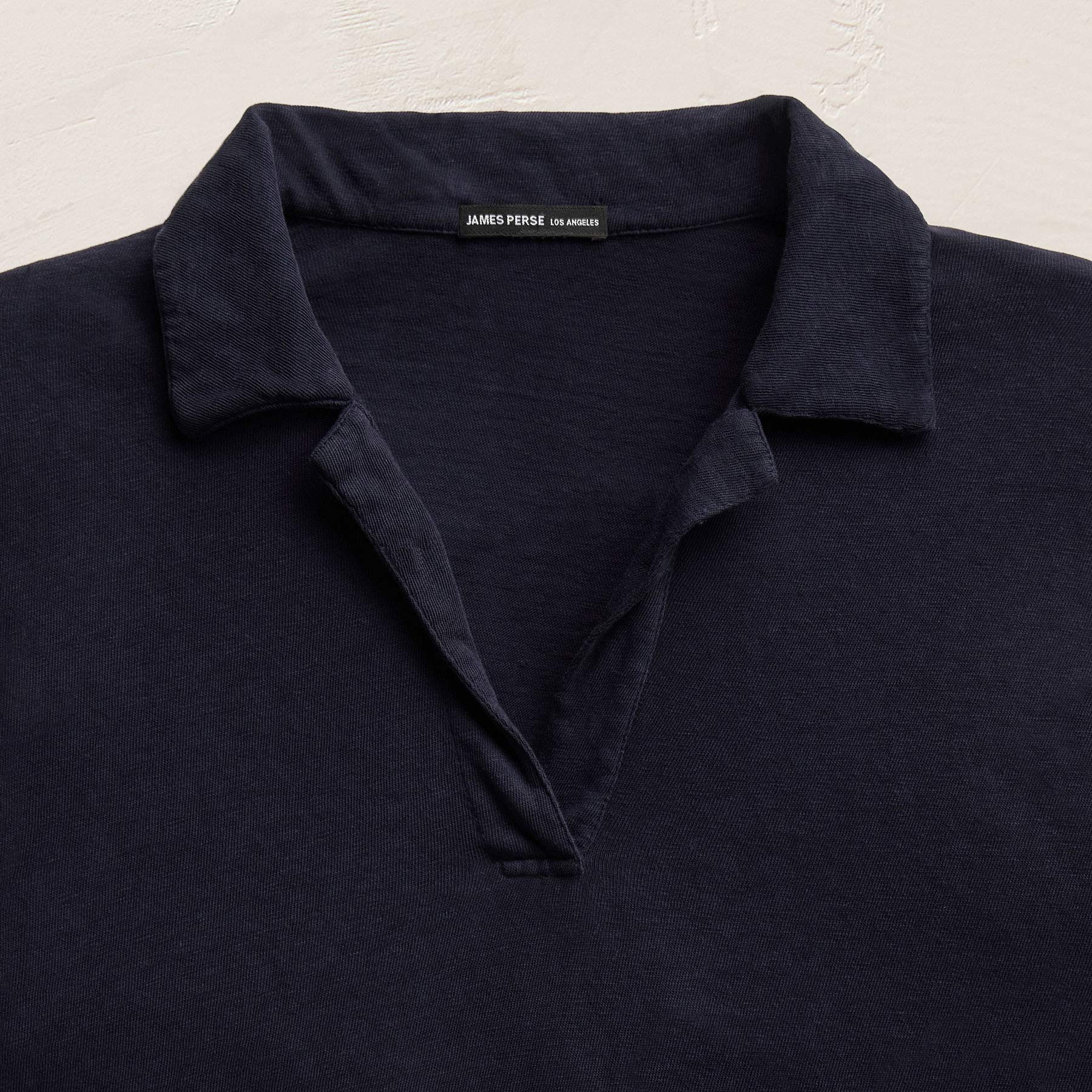 Slub Jersey Open Polo - Classic Navy