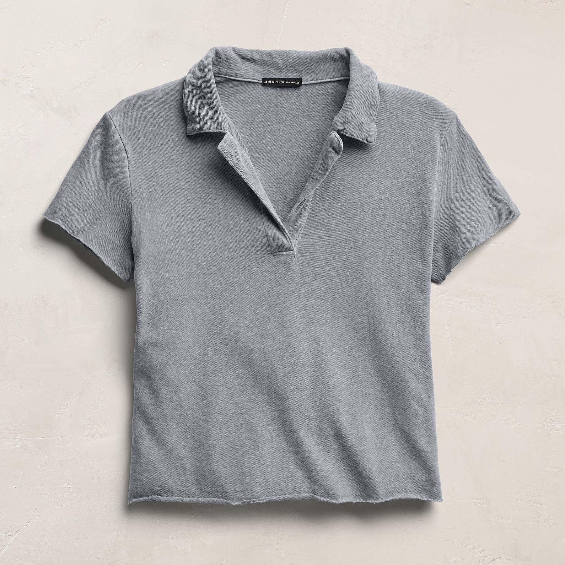 Slub Jersey Open Polo - Ore Pigment