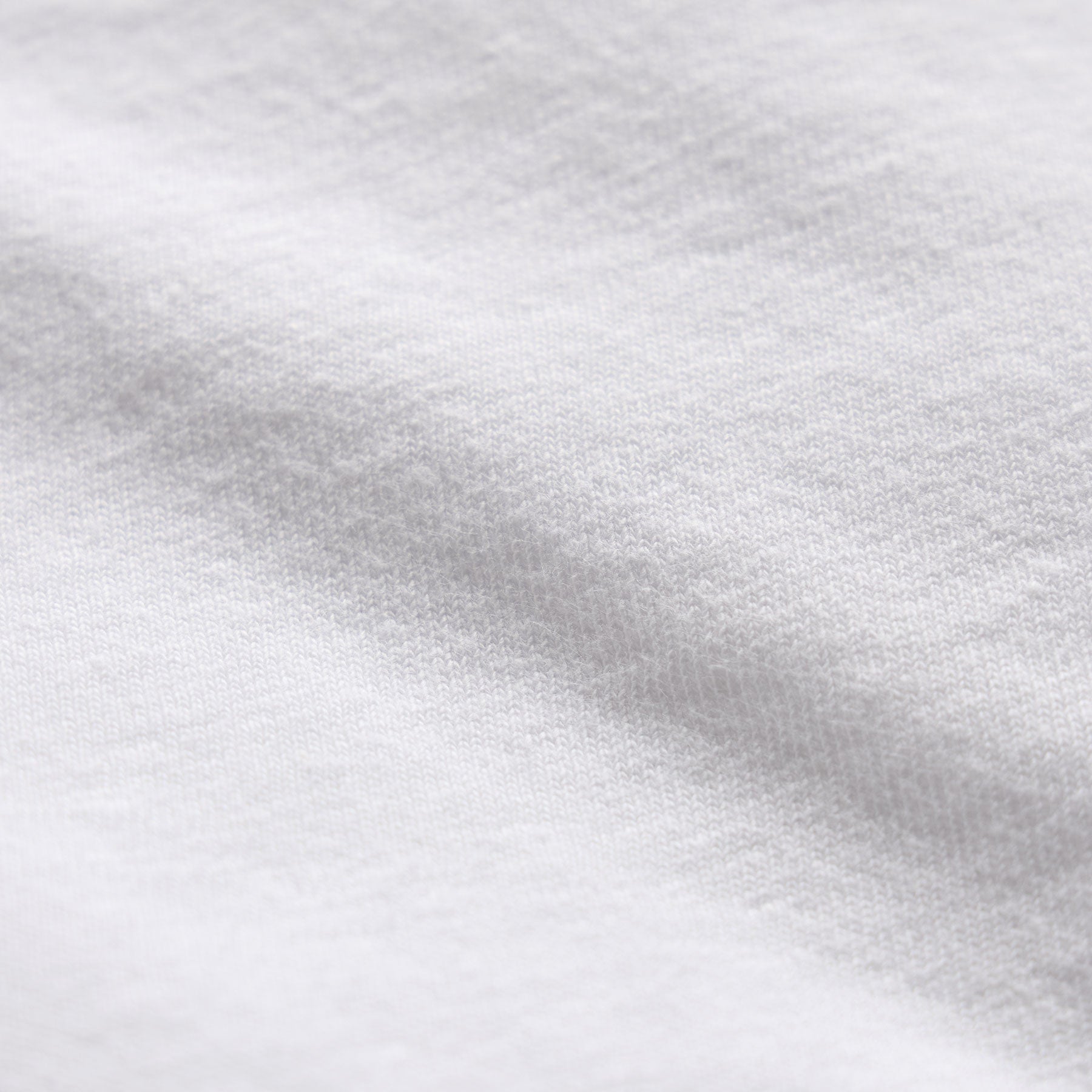 Slub Jersey Open Polo - White