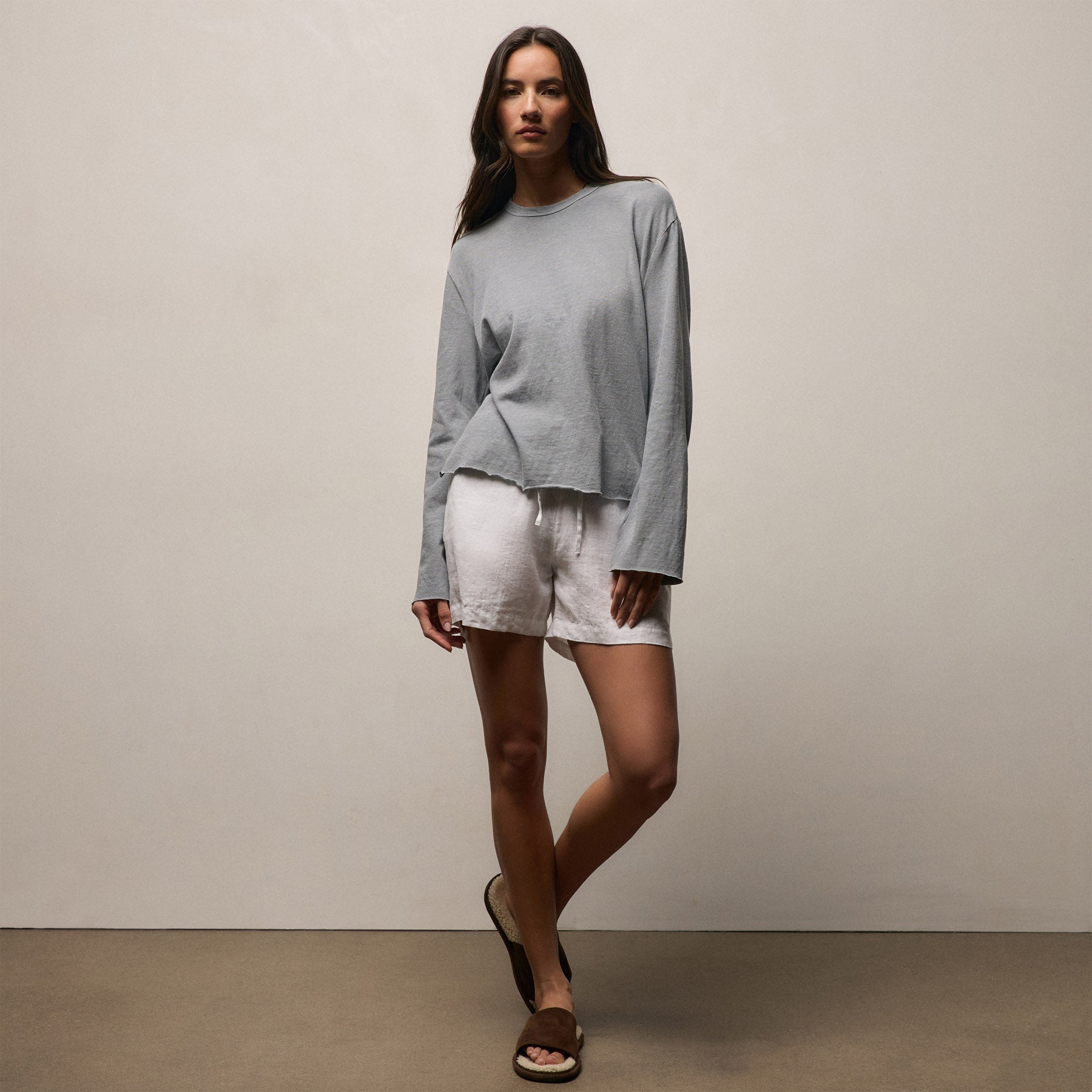 Slub Jersey Long Sleeve Tee - Ore Pigment