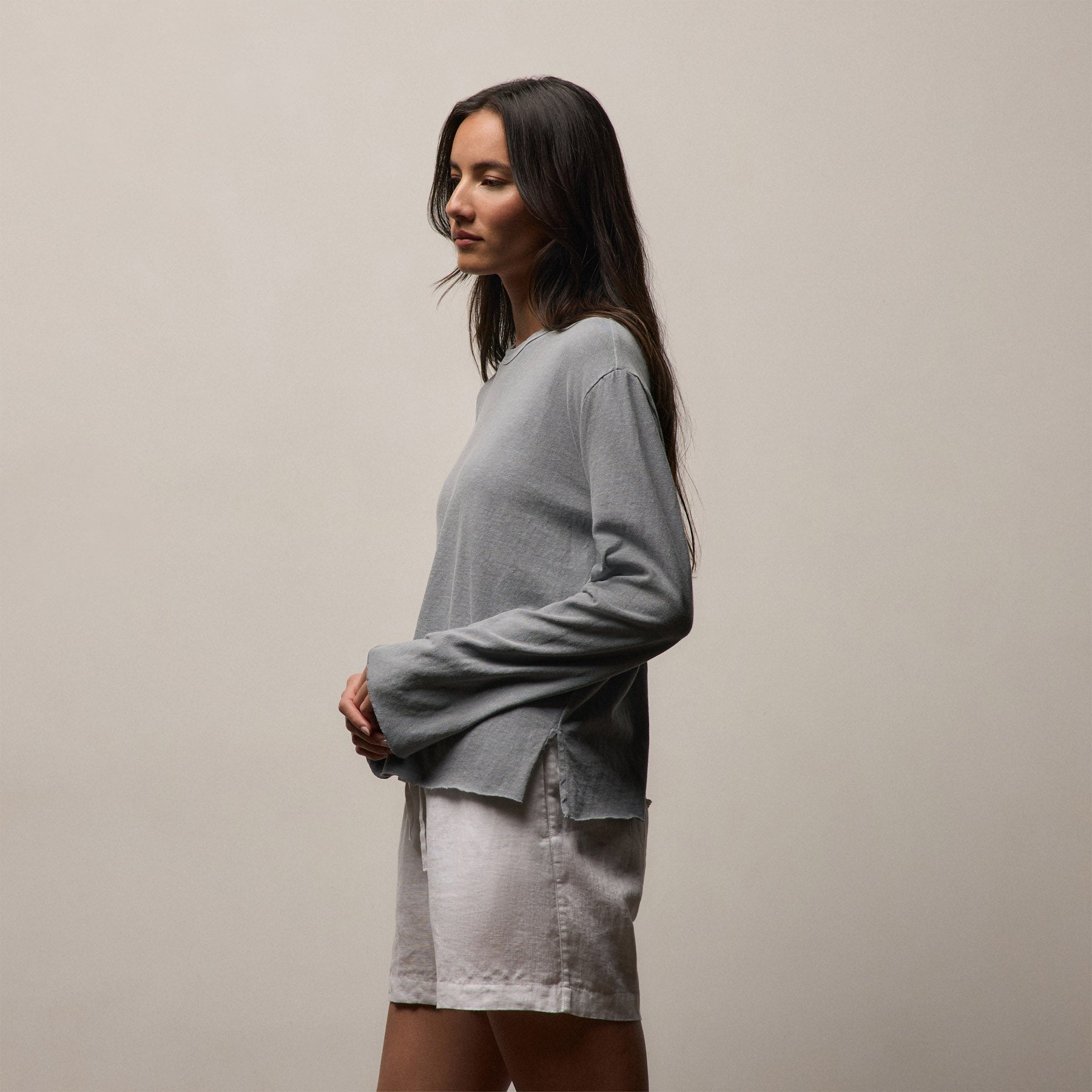 Slub Jersey Long Sleeve Tee - Ore Pigment