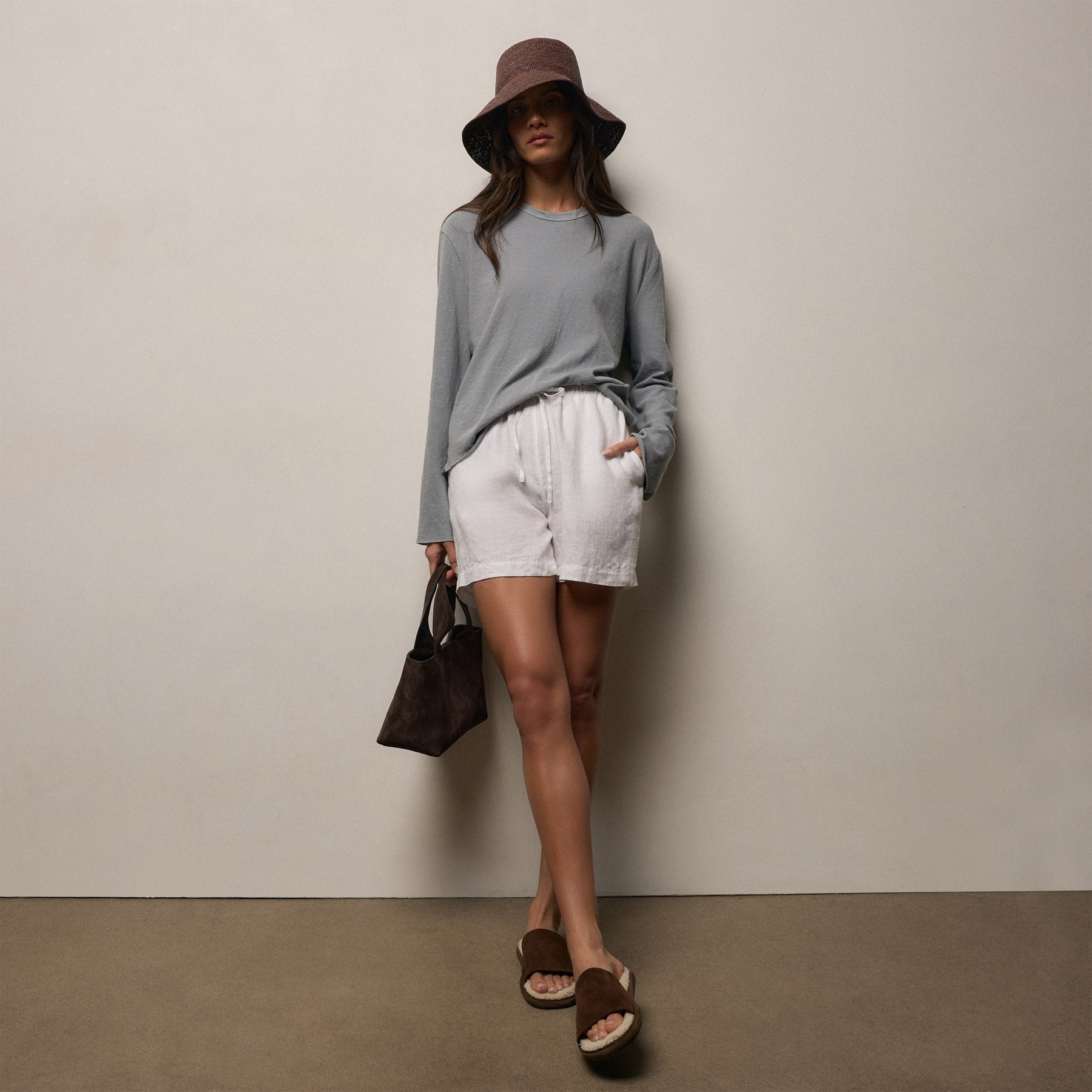Slub Jersey Long Sleeve Tee - Ore Pigment