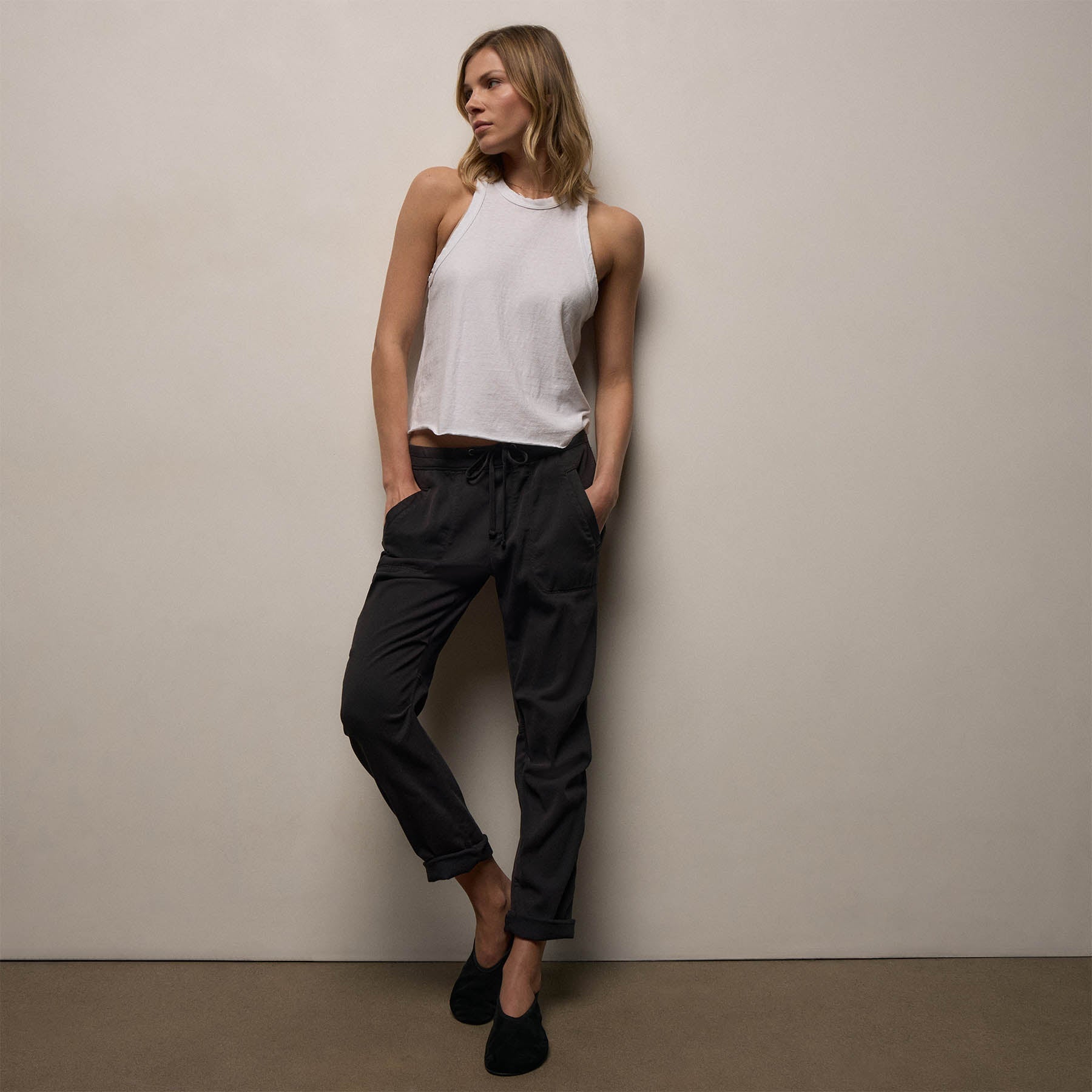 Soft Drape Pant - Carbon Pigment