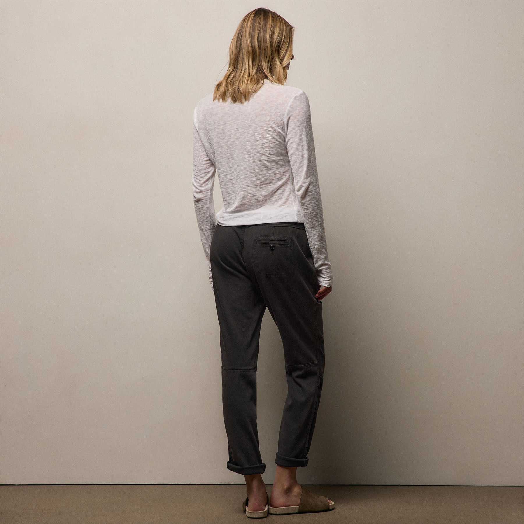 Soft Drape Pant - Carbon Pigment