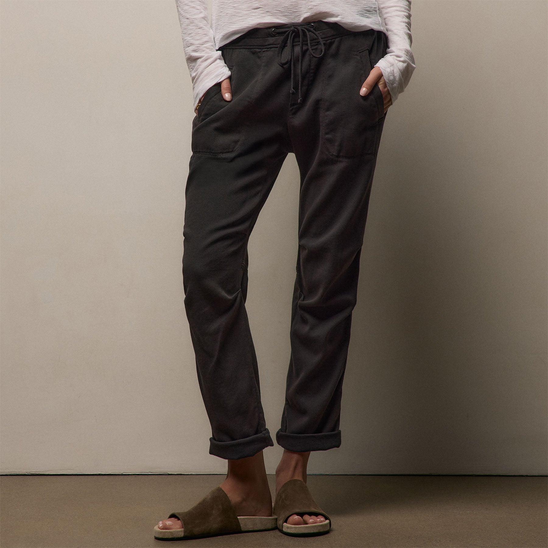 Soft Drape Pant - Carbon Pigment