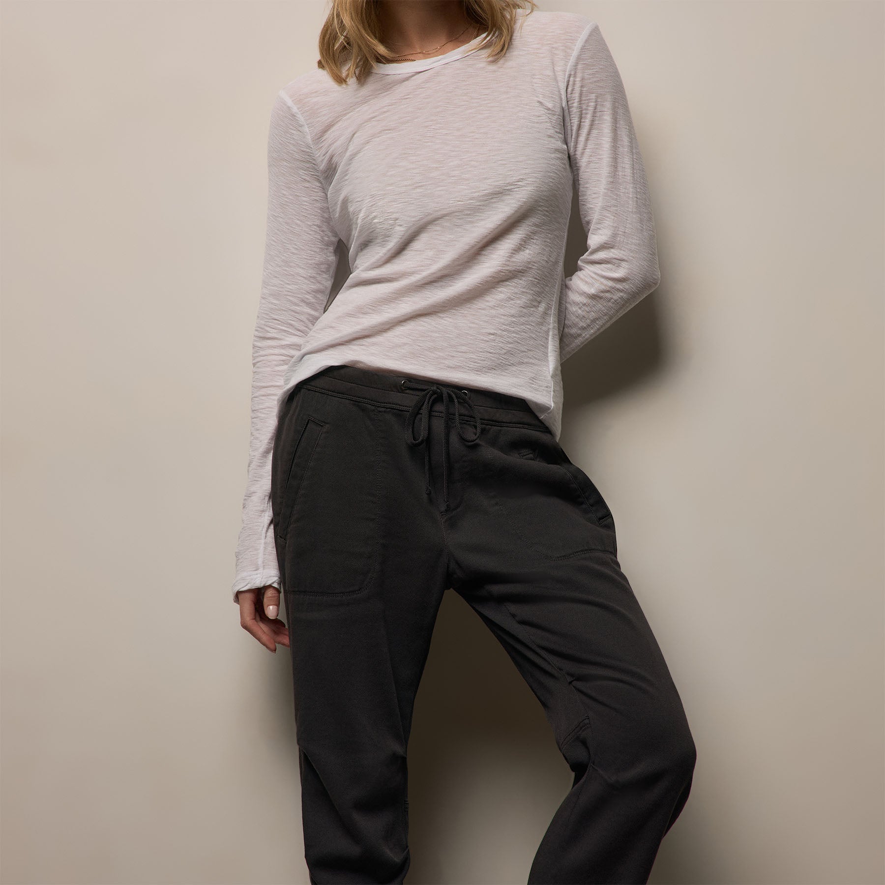 Soft Drape Pant - Carbon Pigment