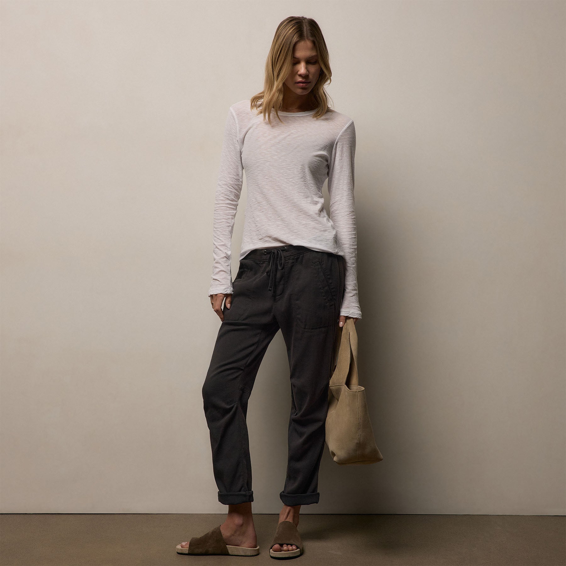 Soft Drape Pant - Carbon Pigment