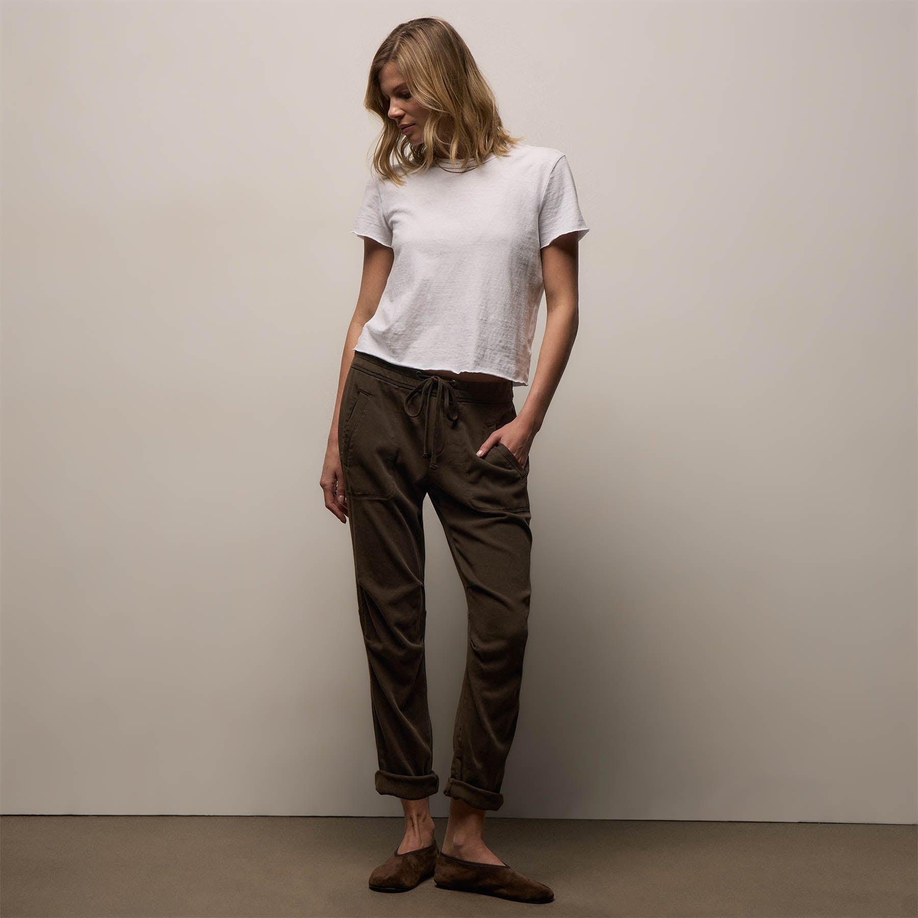 Soft Drape Pant - Smoky Green Pigment