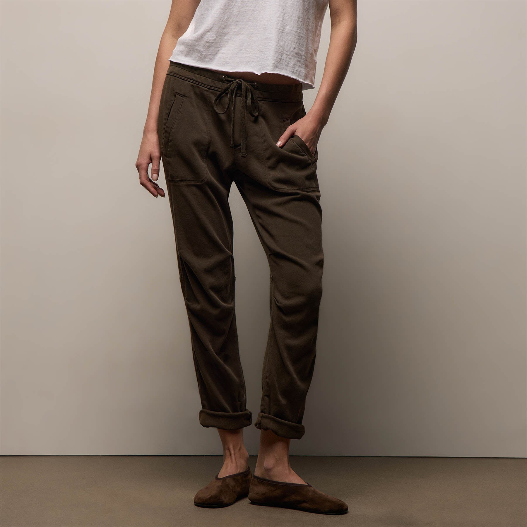 Soft Drape Pant - Smoky Green Pigment