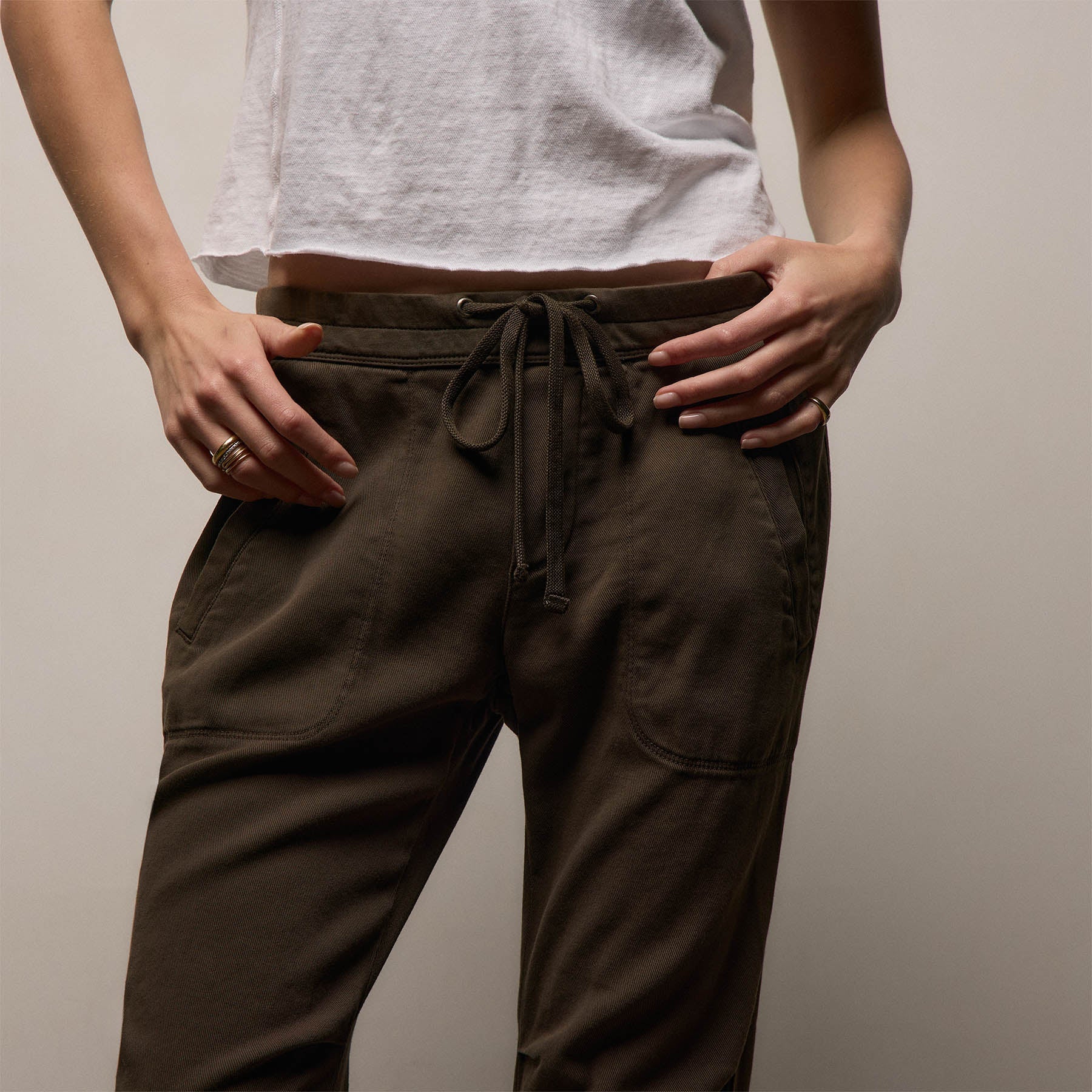 Soft Drape Pant - Smoky Green Pigment