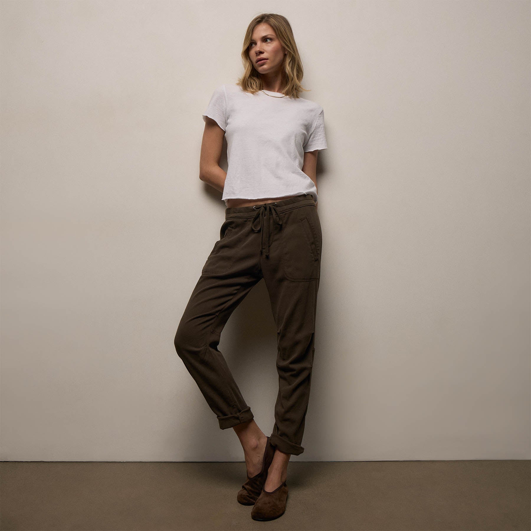Soft Drape Pant - Smoky Green Pigment
