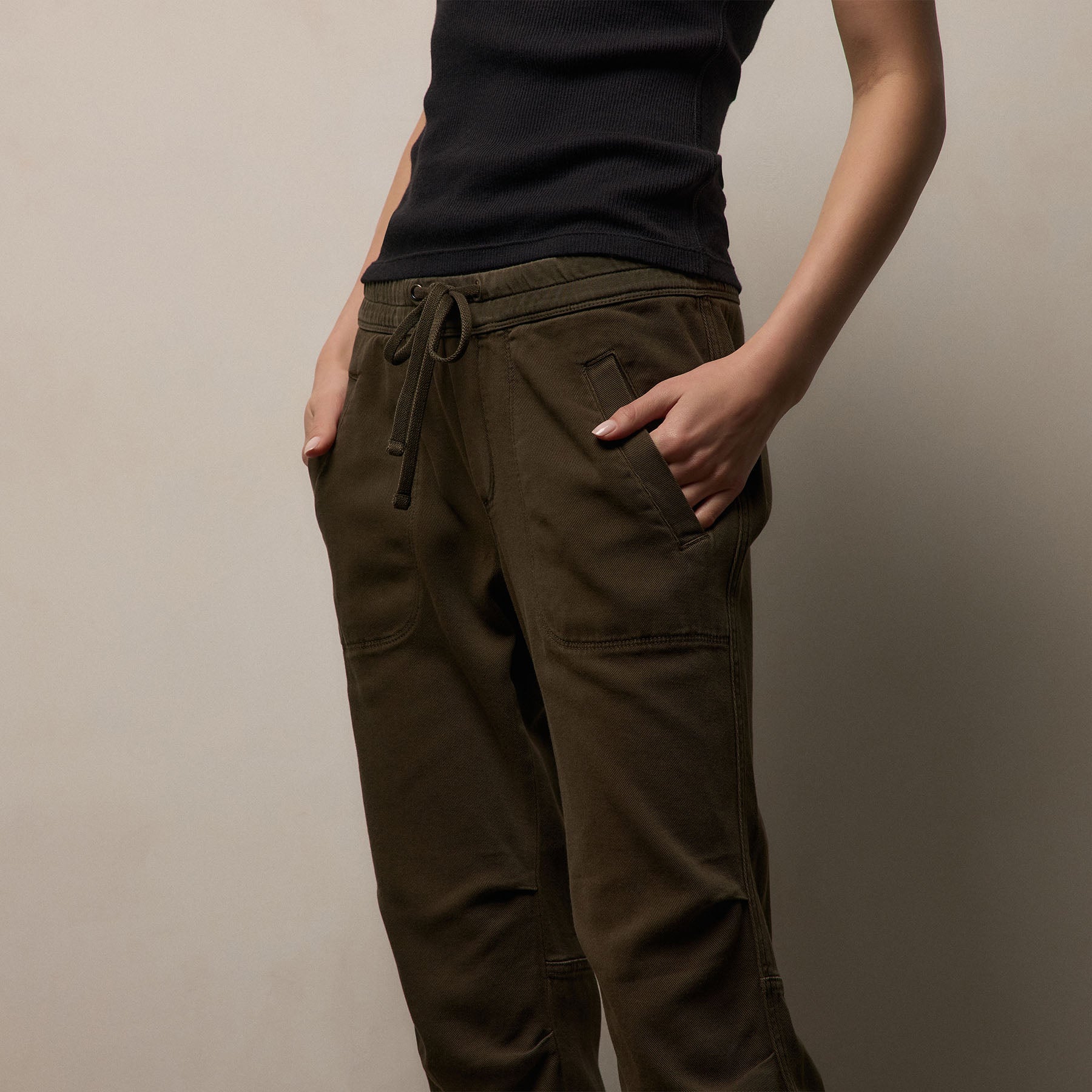 Soft Drape Pant - Smoky Green Pigment