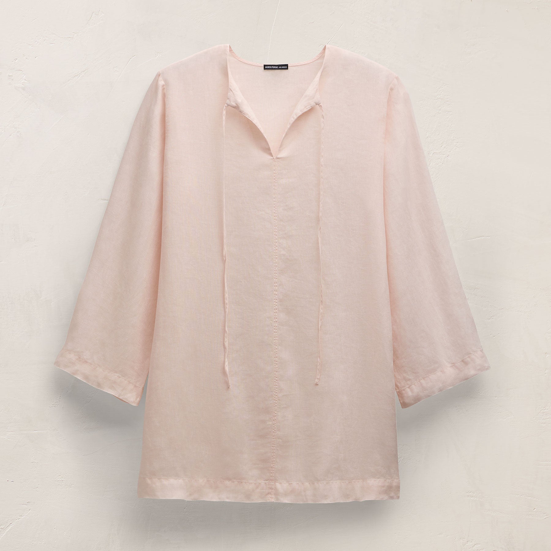 Lightweight Linen Tunic Dress - Light Rose Quartz Pigment