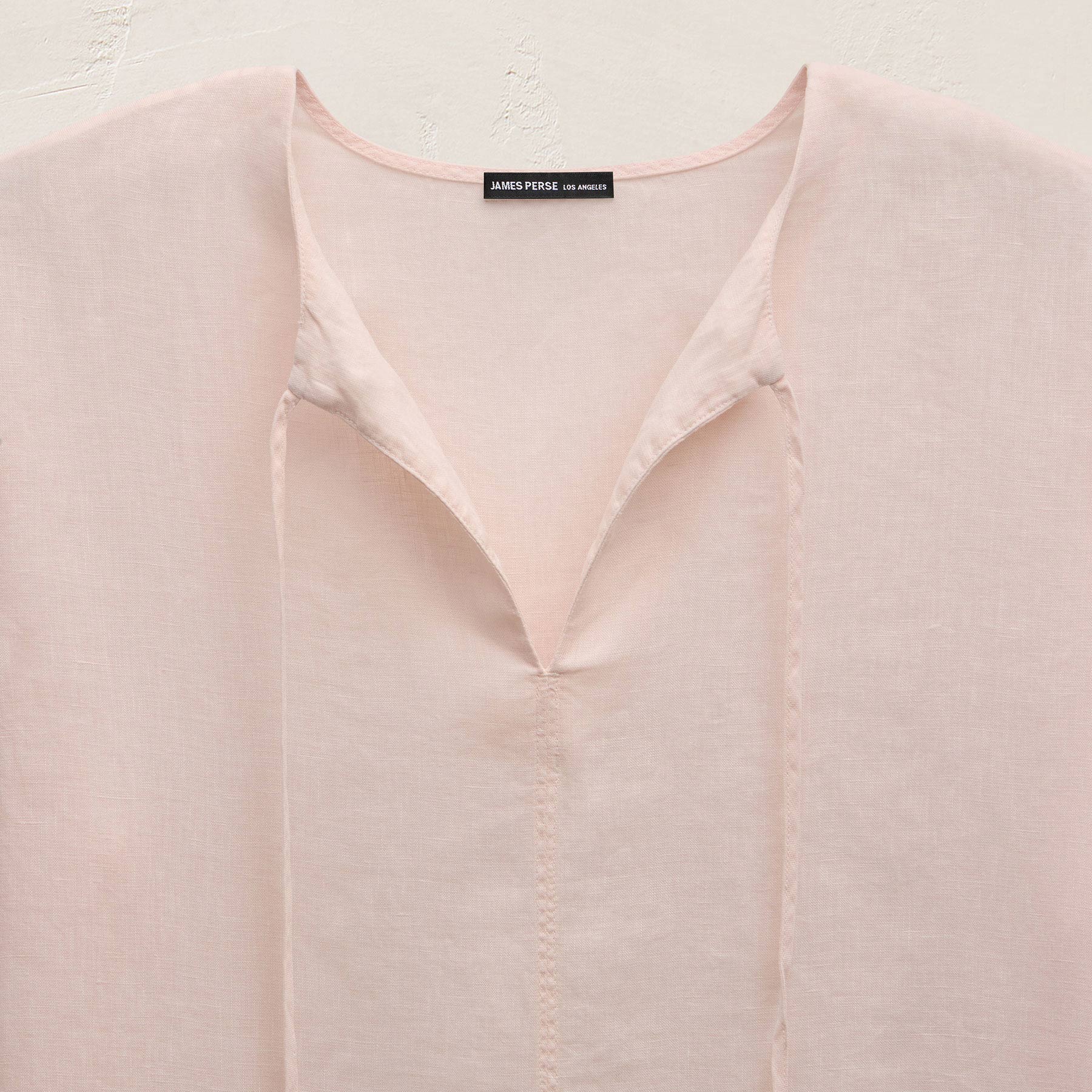Lightweight Linen Tunic Dress - Light Rose Quartz Pigment