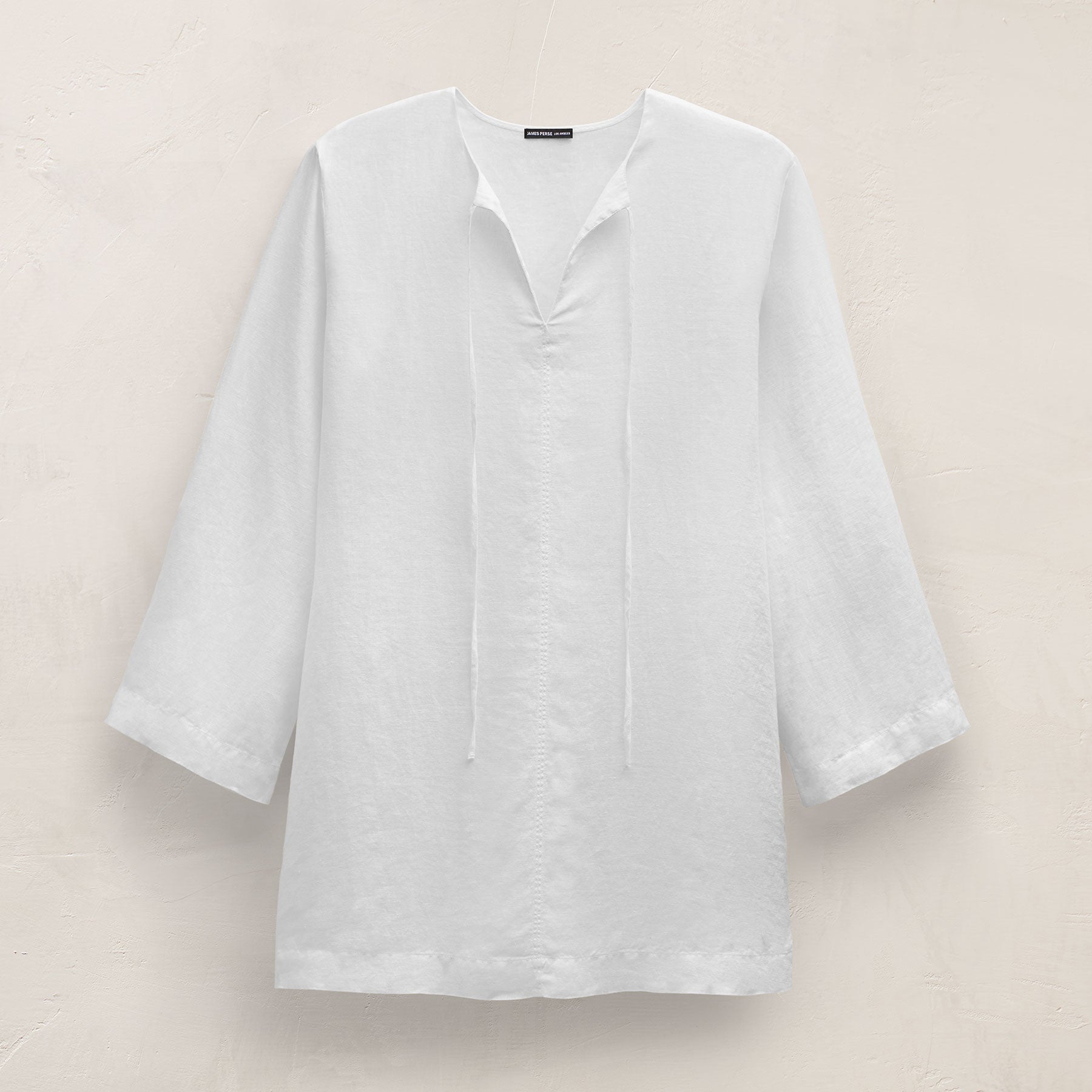 Lightweight Linen Tunic Dress - White