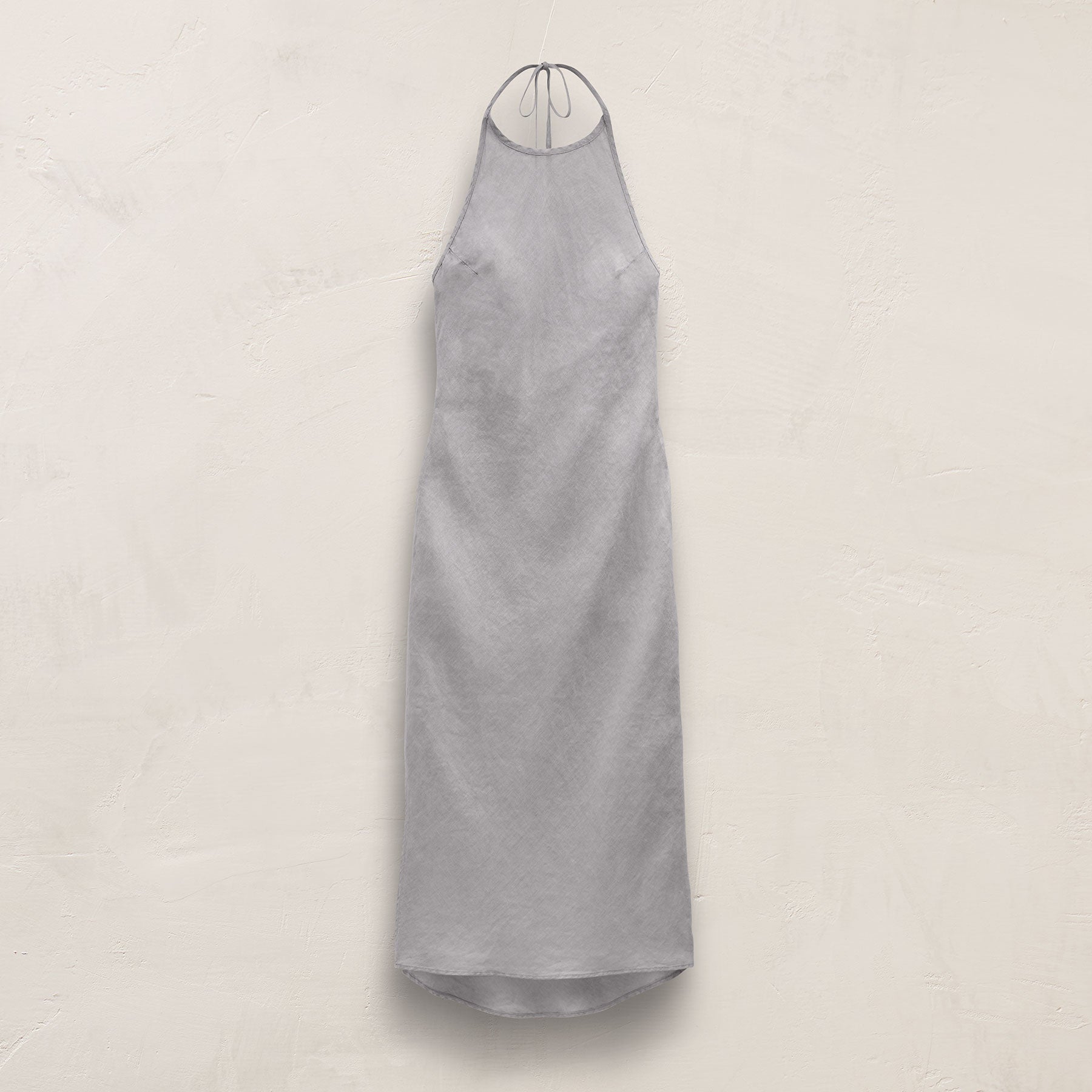 Linen Halter Dress - Grey Sky Pigment