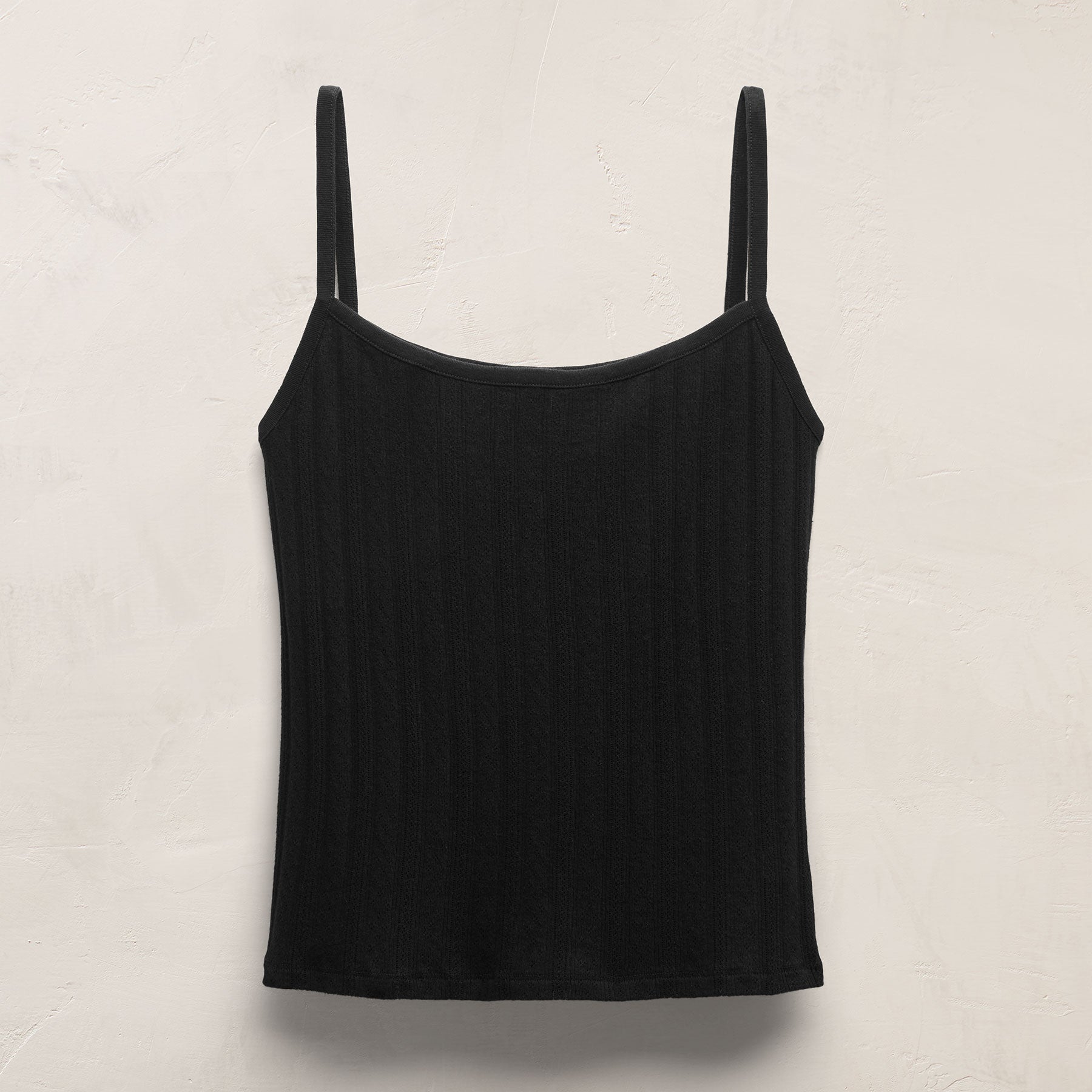 Pointelle Tank Top - Black