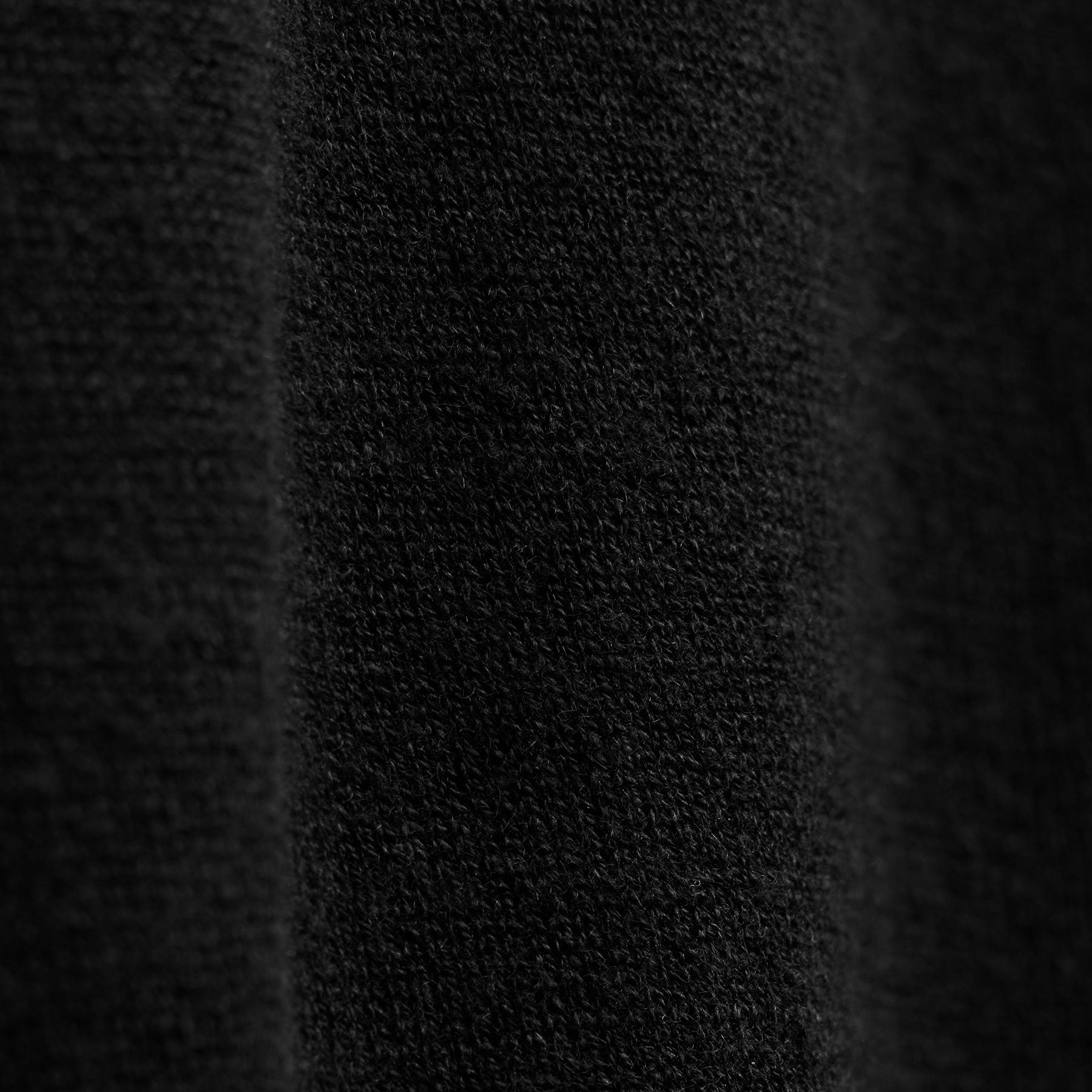 Linen Cotton Keyhole Sweater - Black