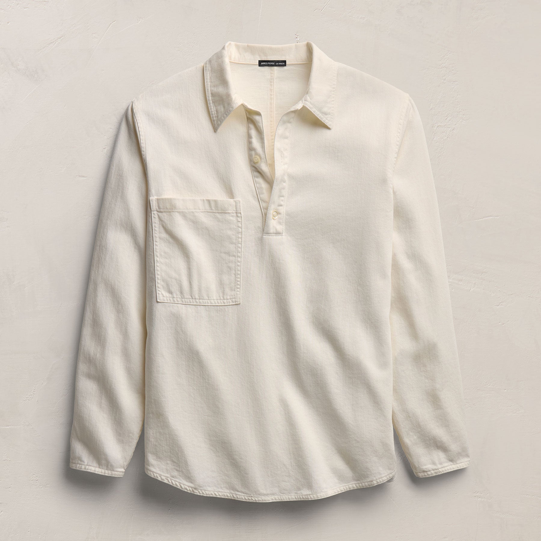 Lightweight Denim Patch Pocket Top - Coastal Cloud