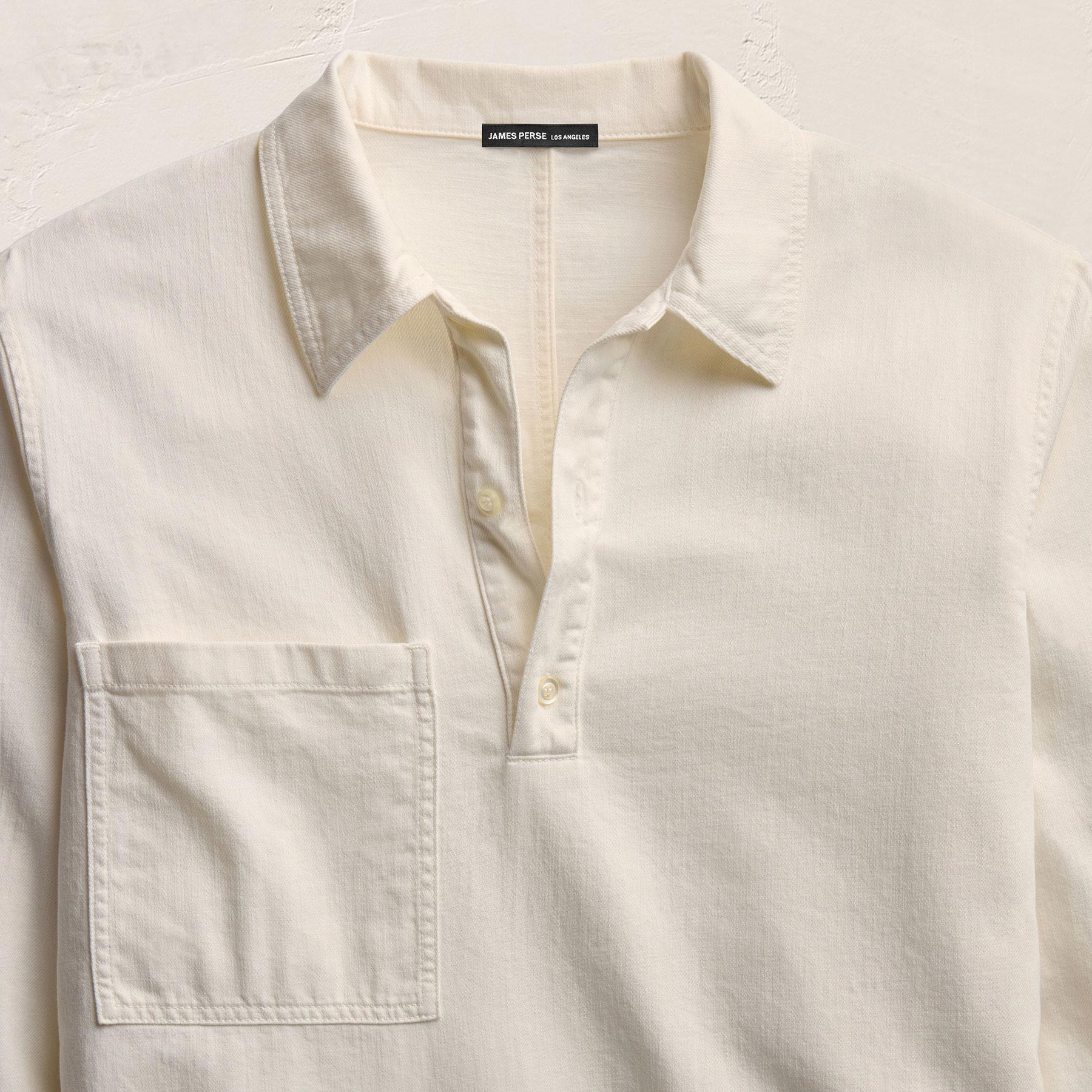 Lightweight Denim Patch Pocket Top - Coastal Cloud