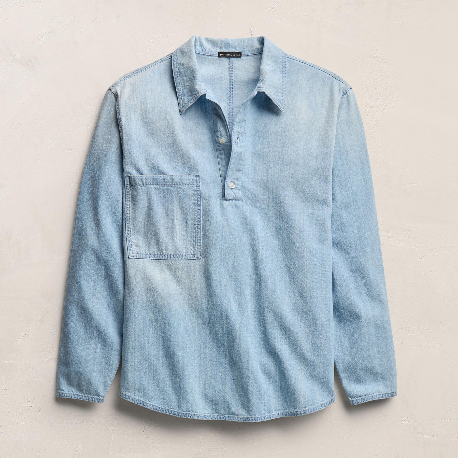 Lightweight Denim Patch Pocket Top - Malibu Vintage