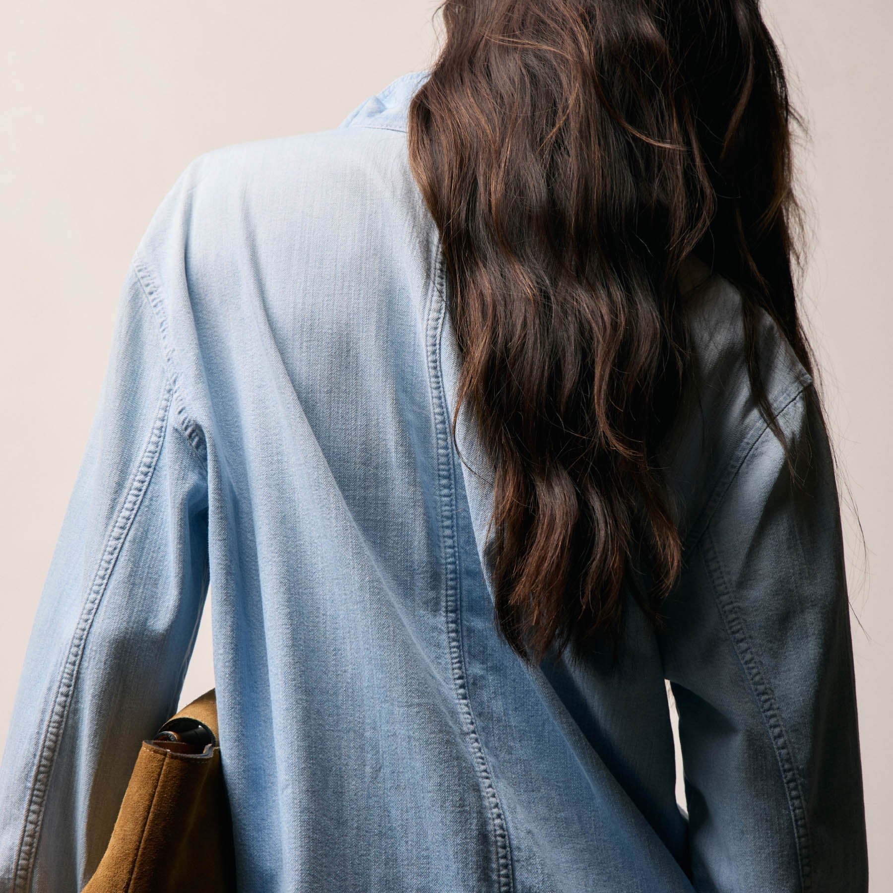 Lightweight Denim Patch Pocket Top - Malibu Vintage