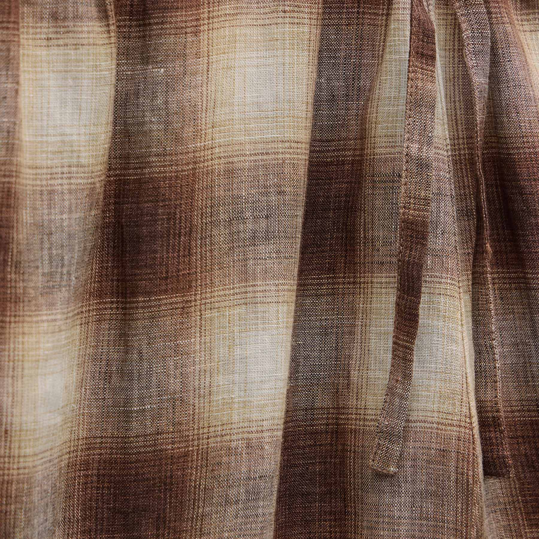 Plaid Linen Short - Chestnut Plaid