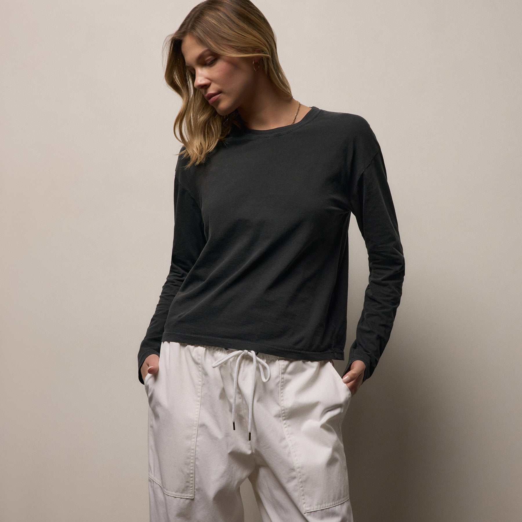 Vintage Boxy Tee - Carbon Pigment
