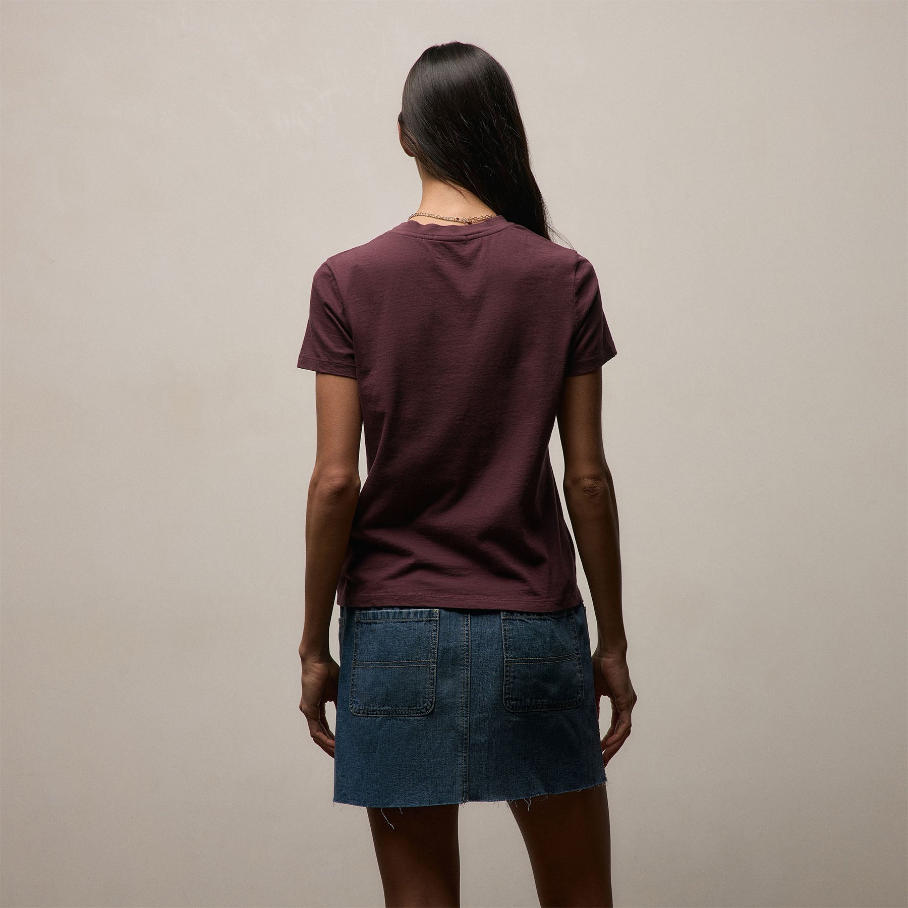 Vintage Little Boy Tee - Dark Plum