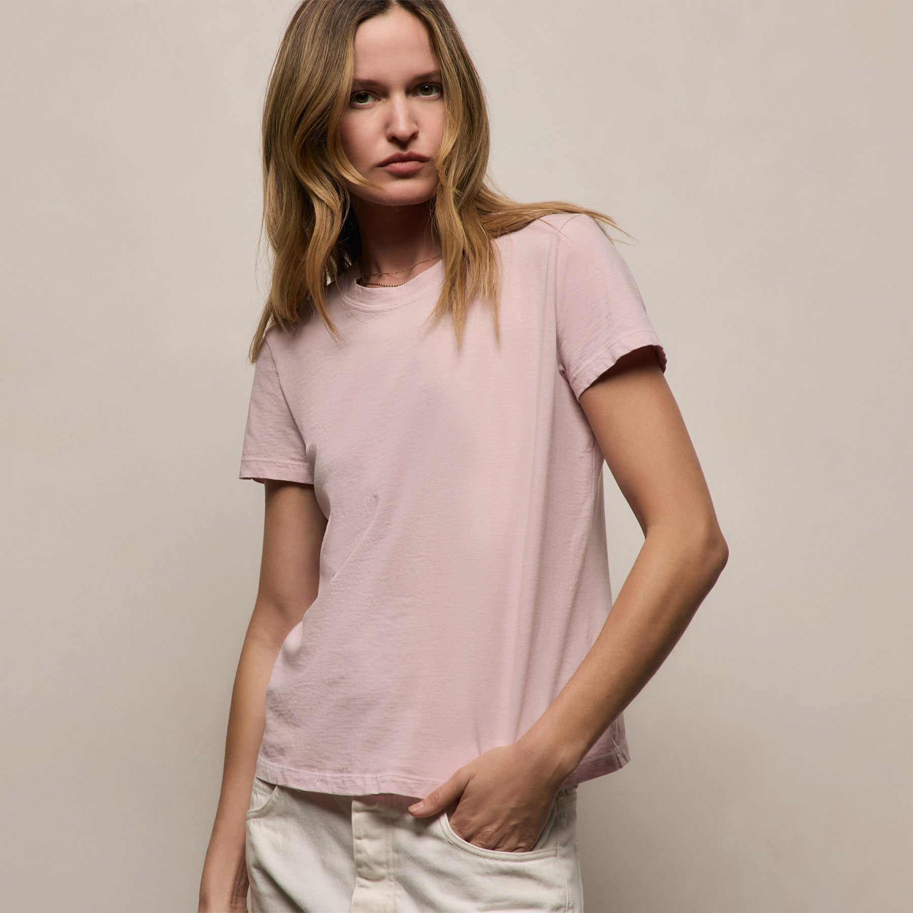 Vintage Little Boy Tee - Rose Quartz Pigment