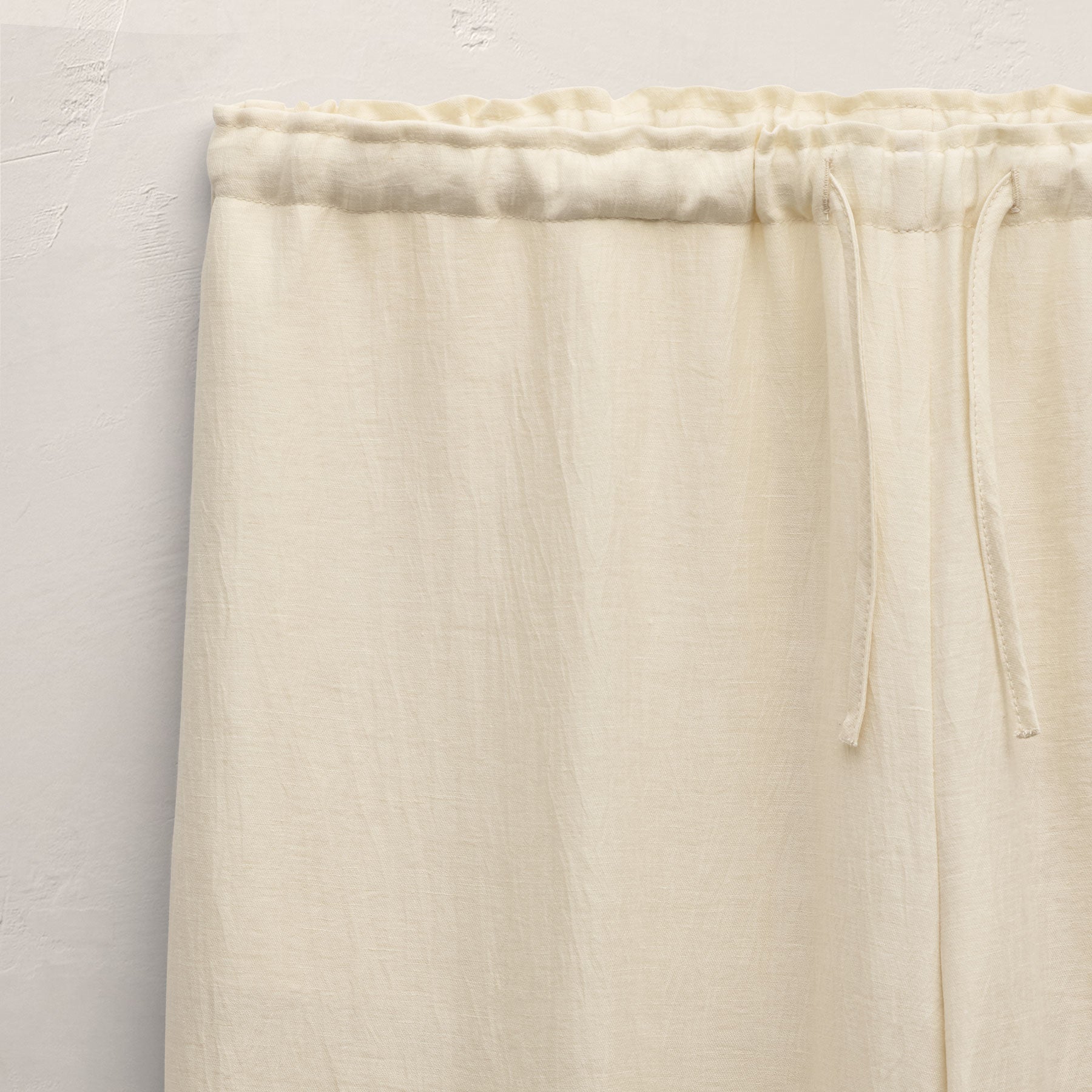 Linen Wide Cuff Pant - Ecru