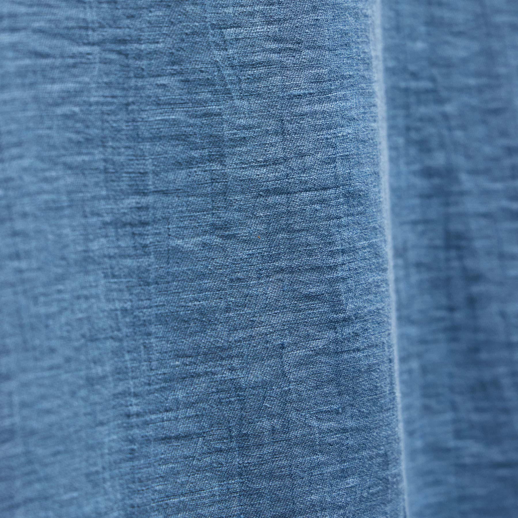 Textured Linen Tie Front Tunic Dress - Blue Hyacinth