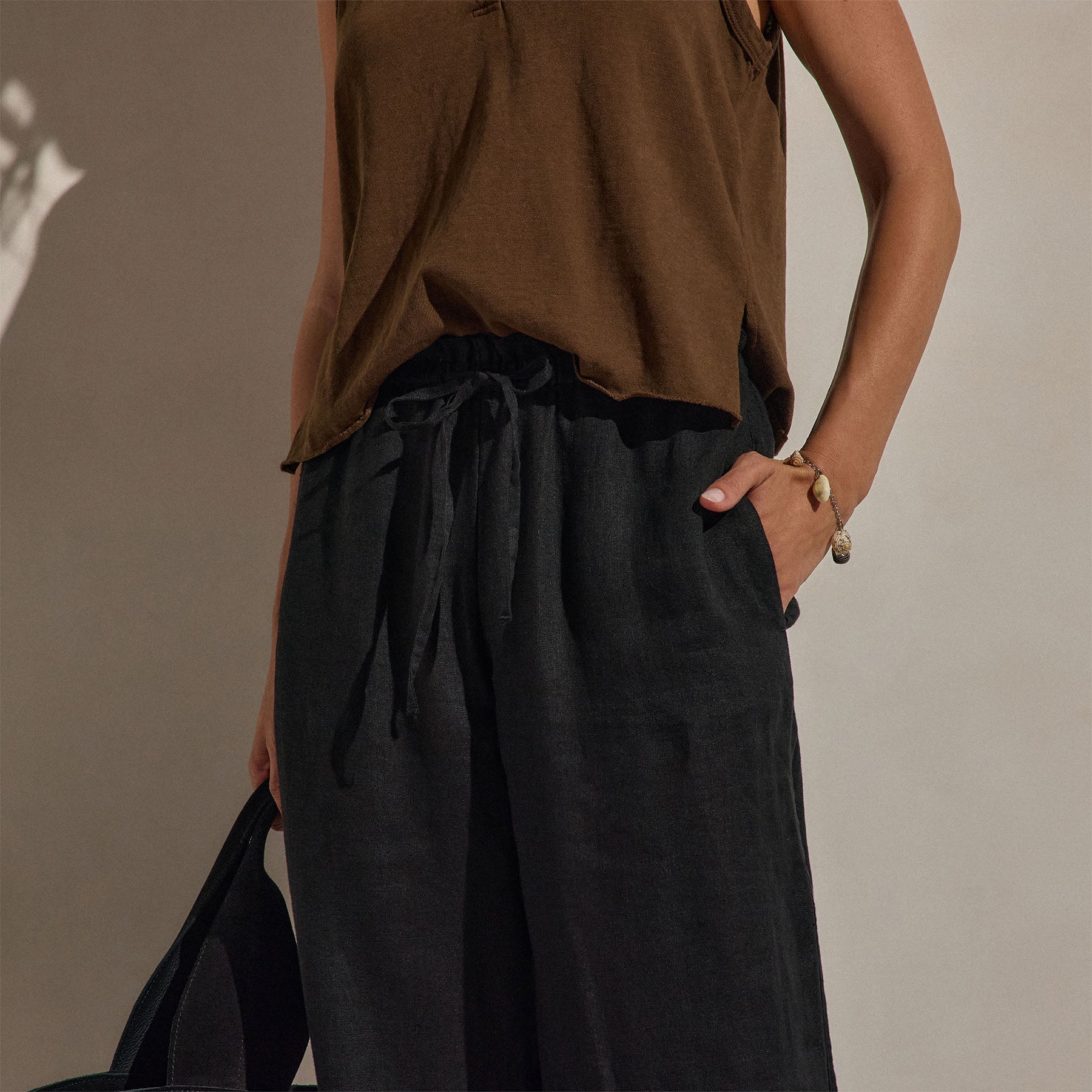 Linen Pant - Black