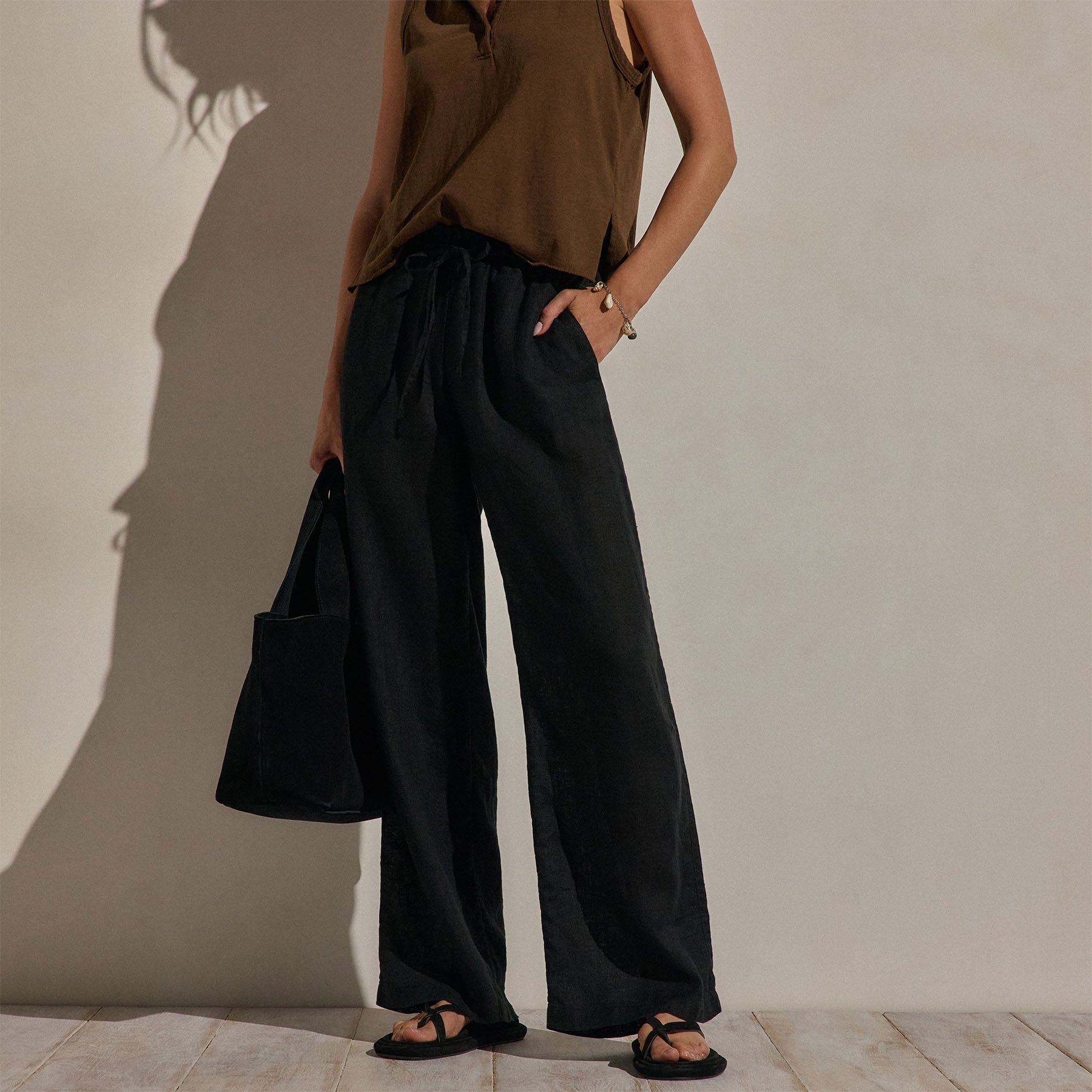 Linen Pant - Black