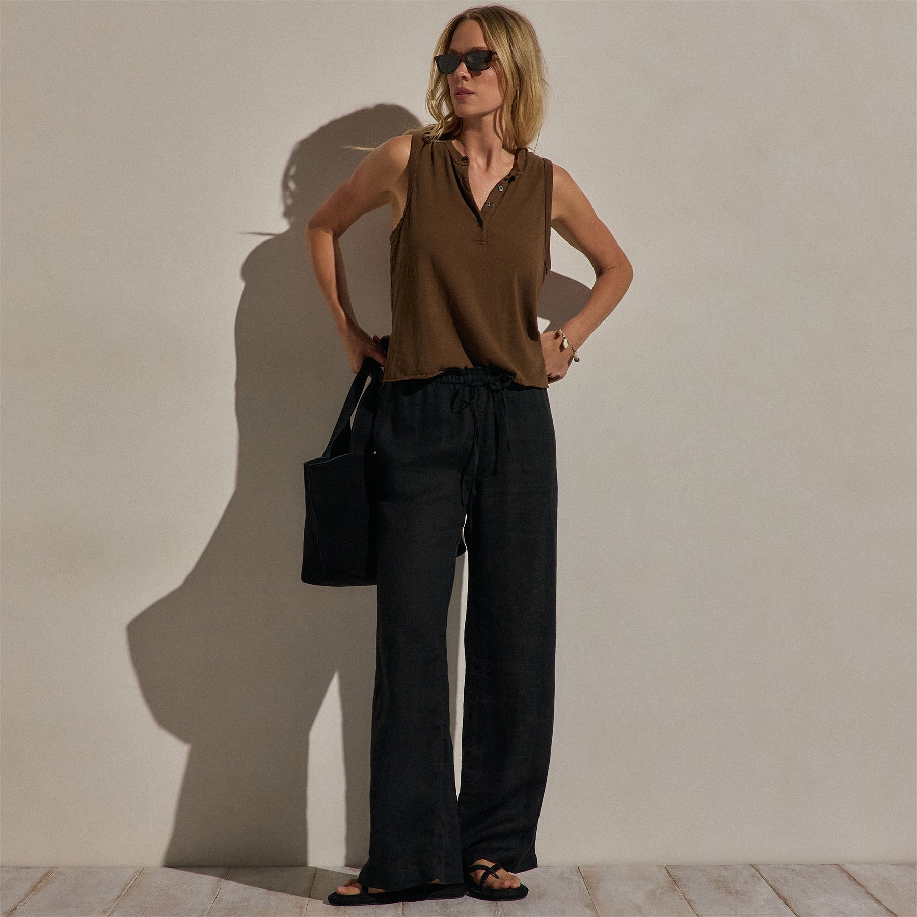 Linen Pant - Black