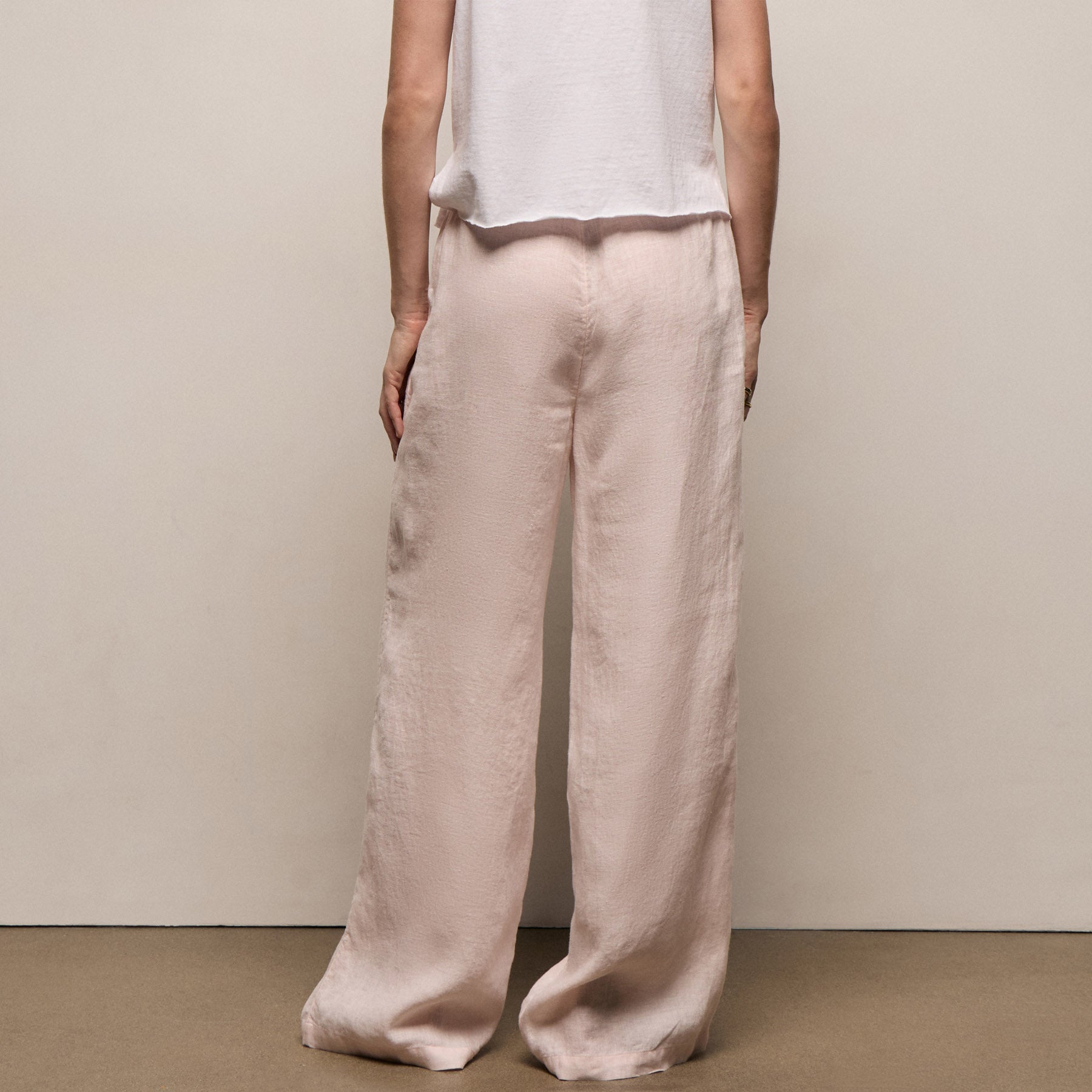 Linen Pant - Light Rose Quartz