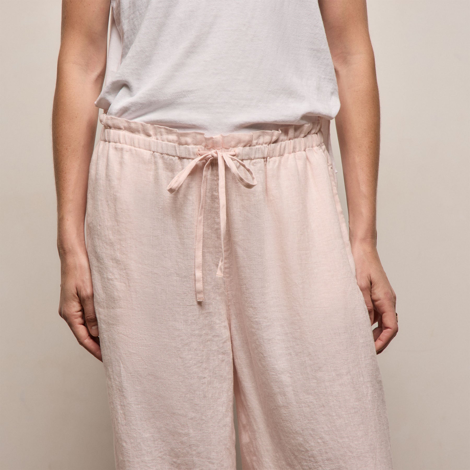 Linen Pant - Light Rose Quartz