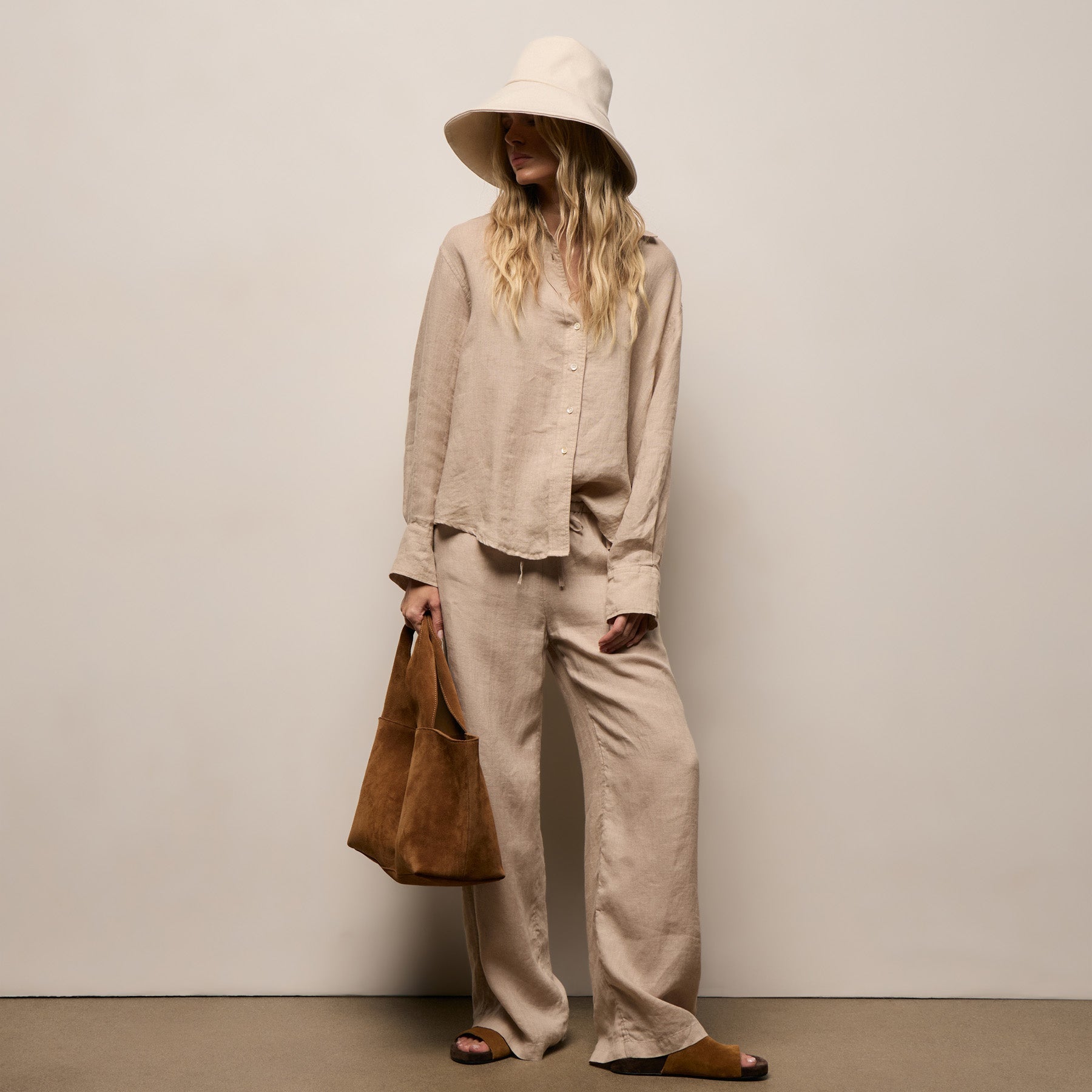 Suede Tote - Tabacco