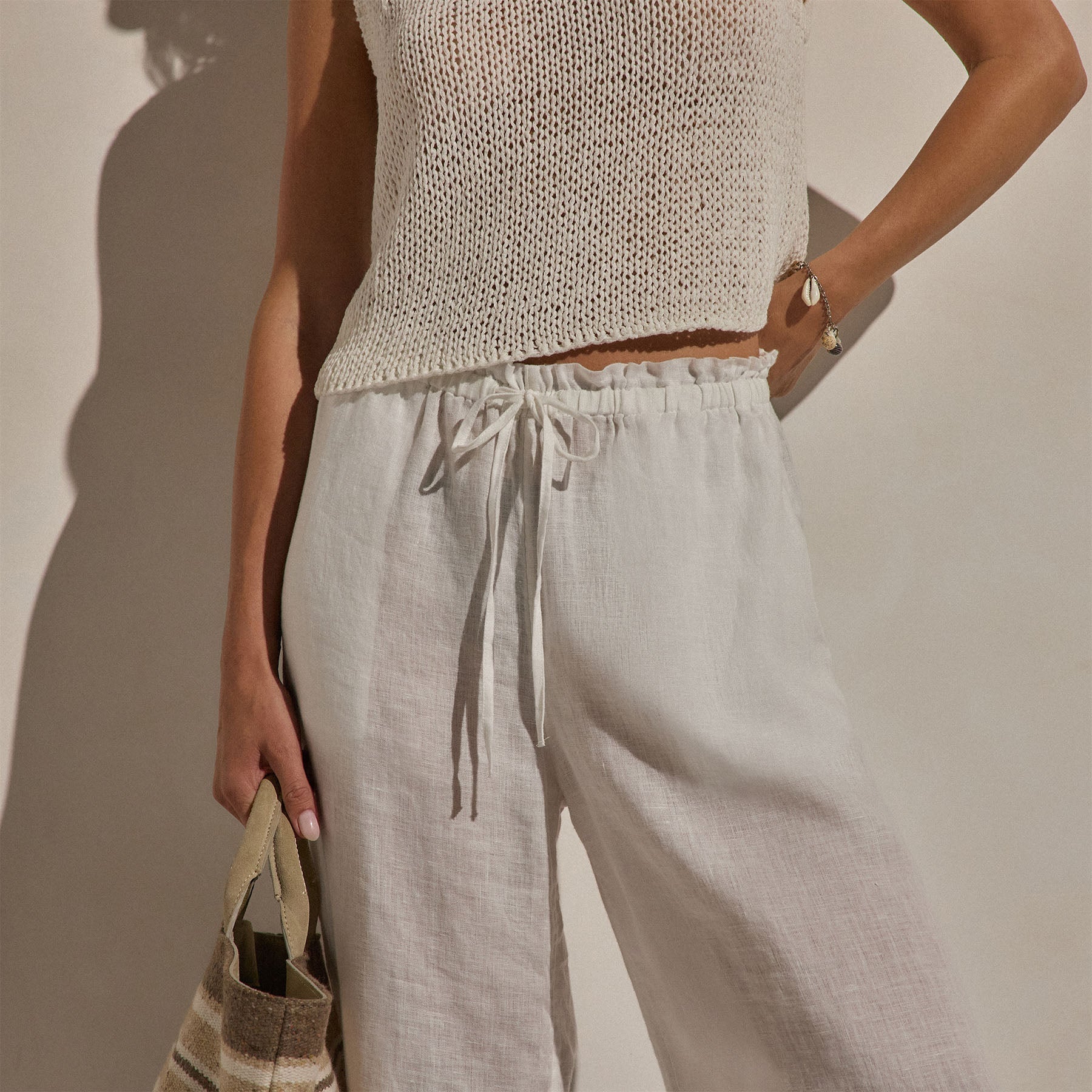 Linen Pant - White