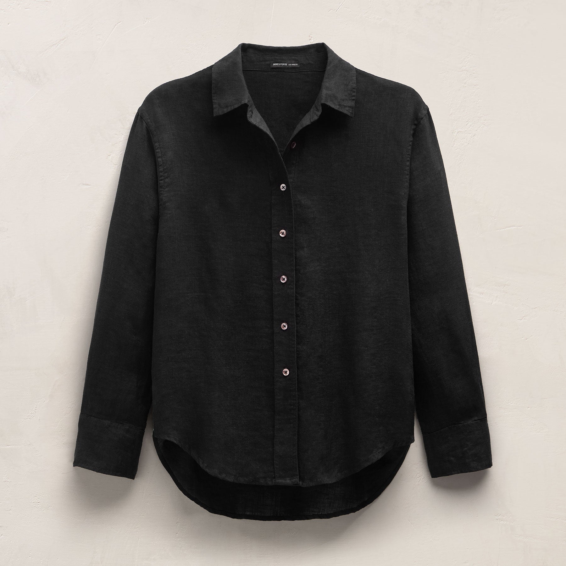 Linen Oversized Shirt - Black