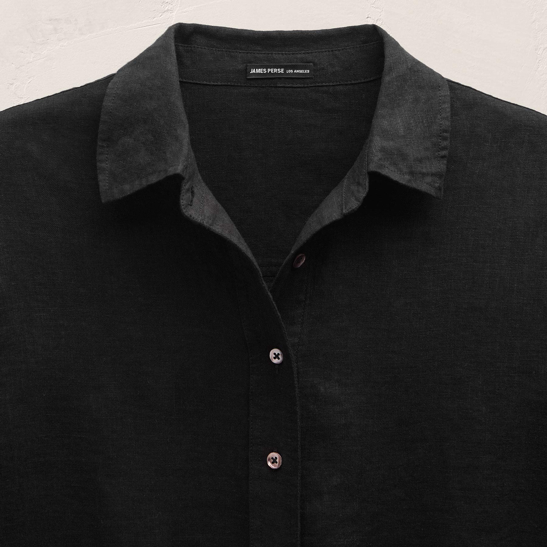 Linen Oversized Shirt - Black