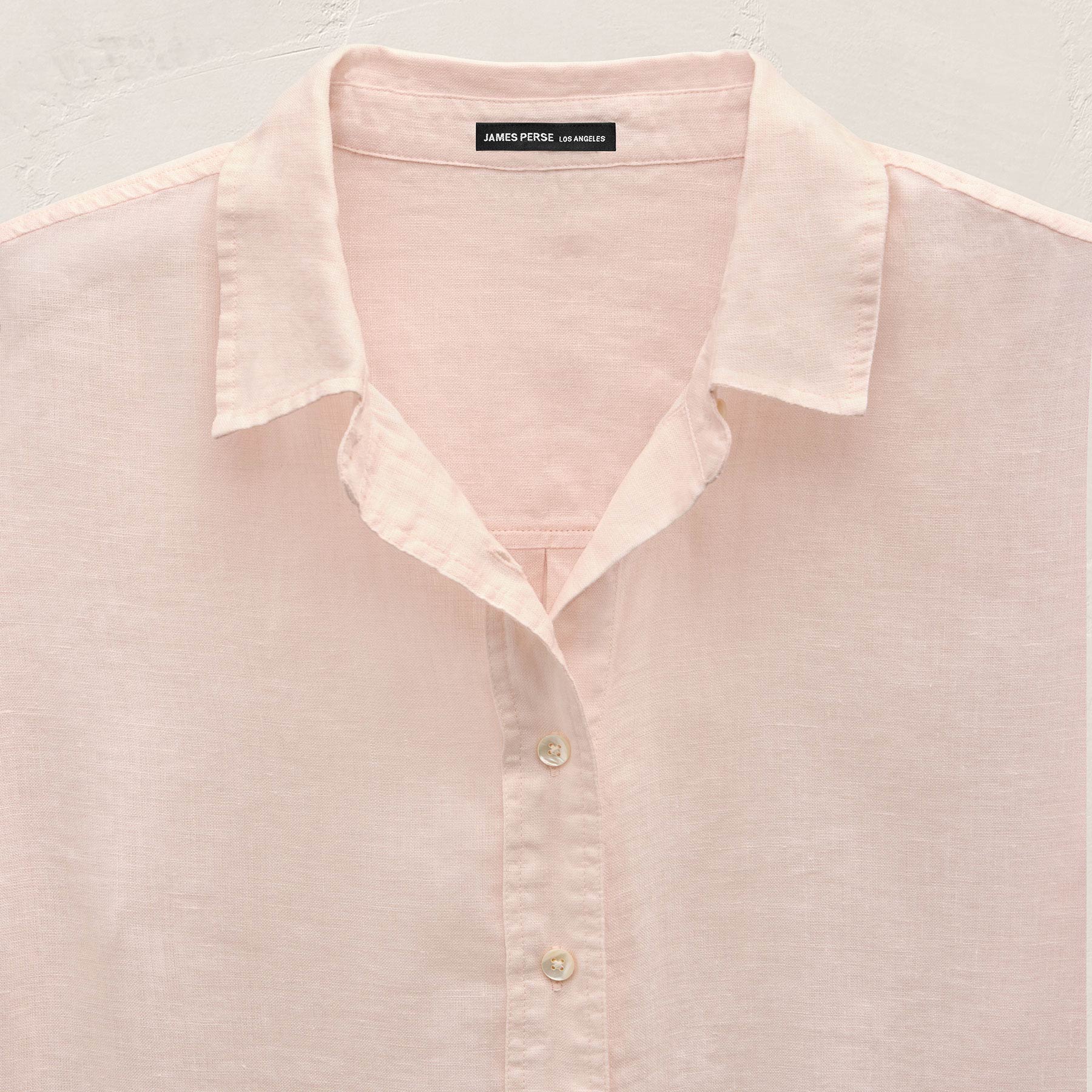 Linen Oversized Shirt - Light Rose Quartz