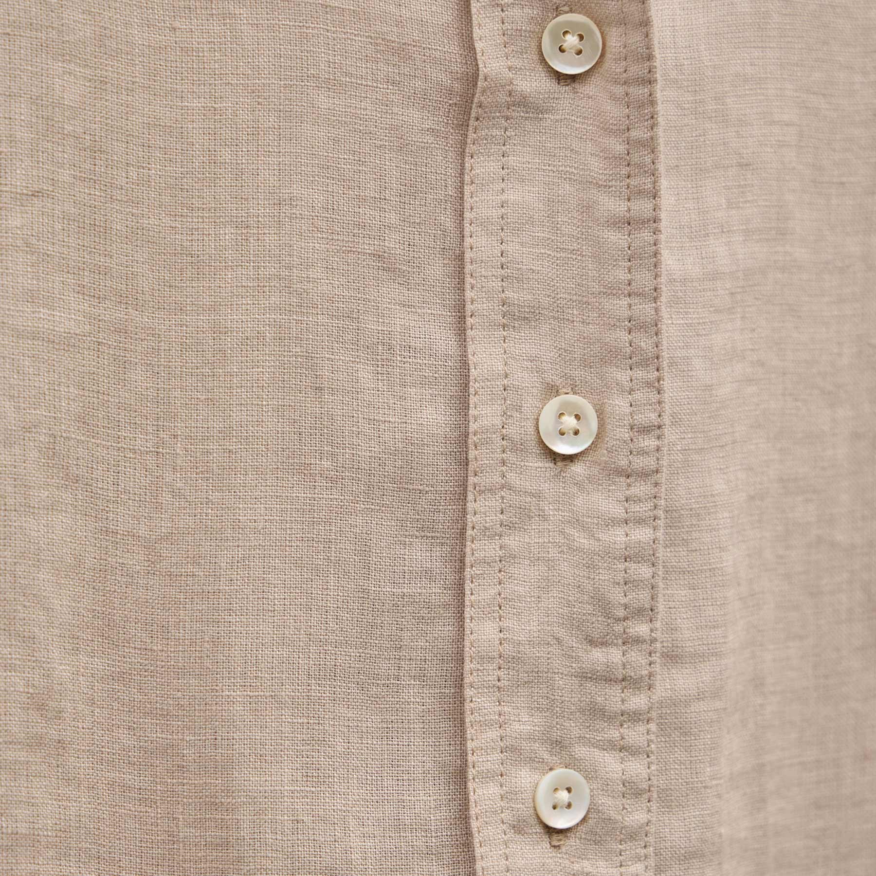 Linen Oversized Shirt - Stone