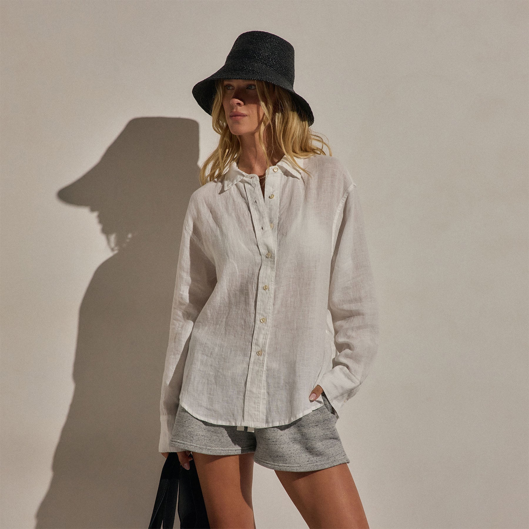 Linen Oversized Shirt - White