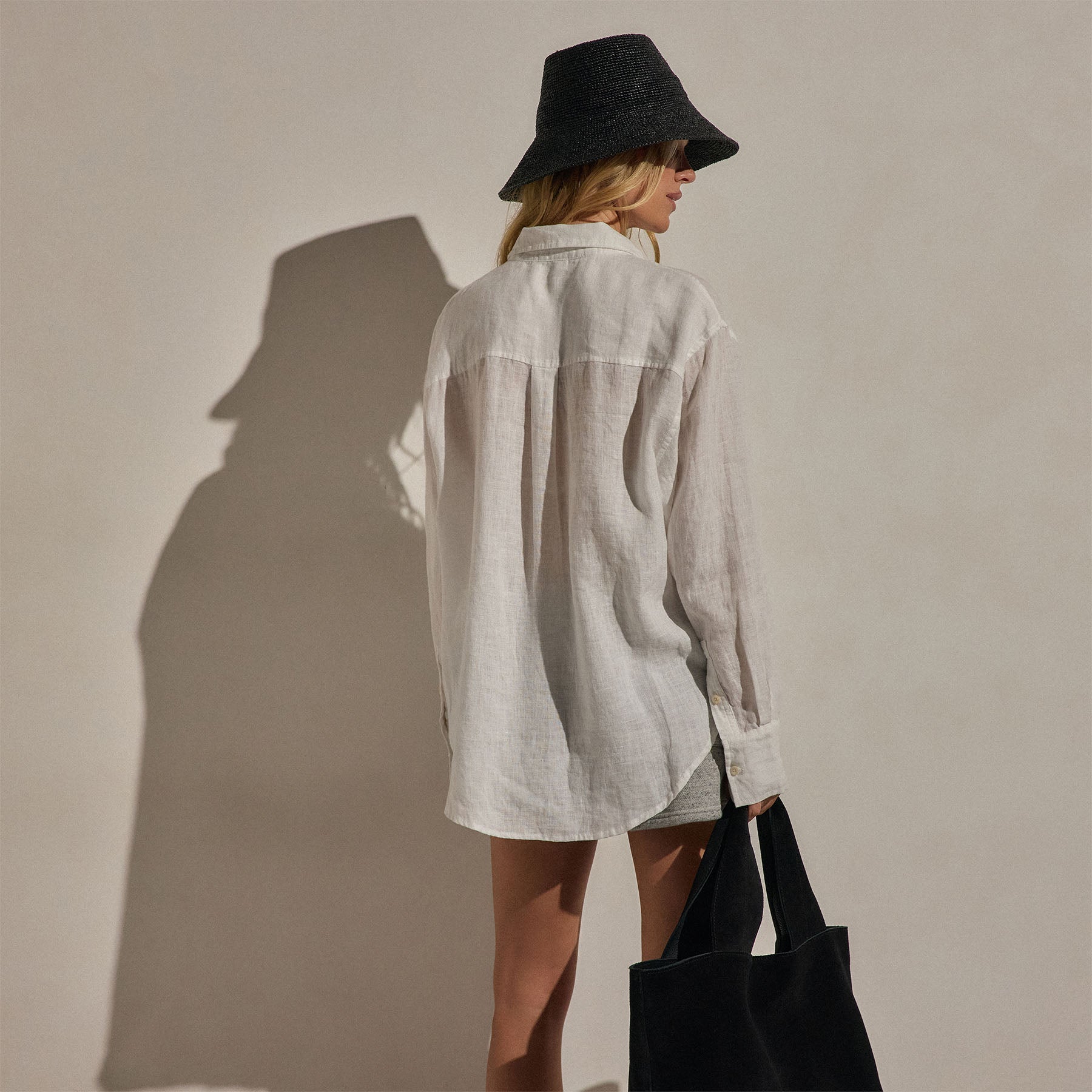Linen Oversized Shirt - White