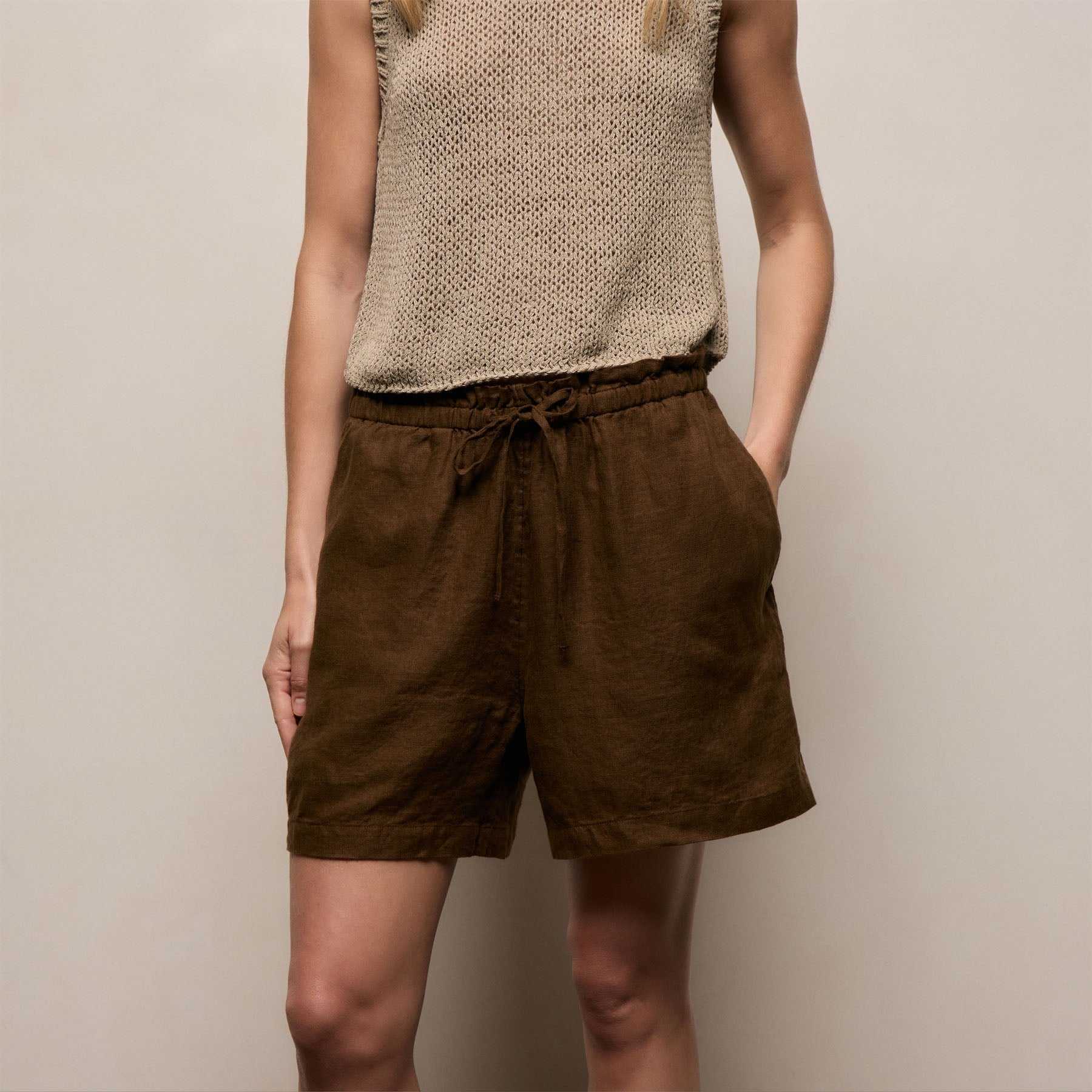 Linen Short - Cocoa