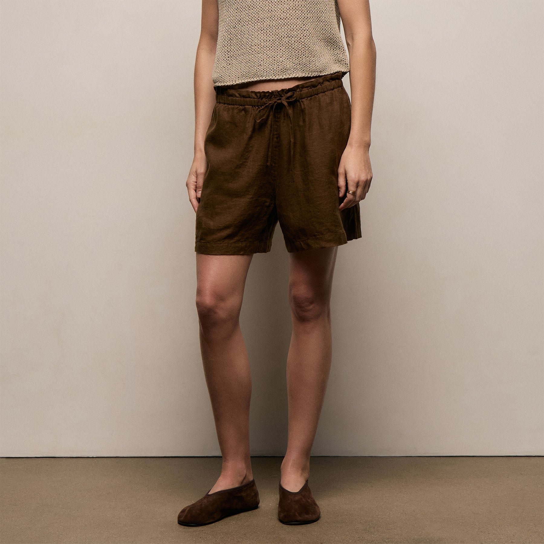 Linen Short - Cocoa