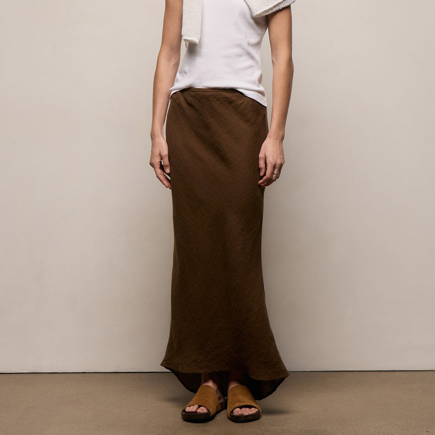 Linen Skirt - Cocoa