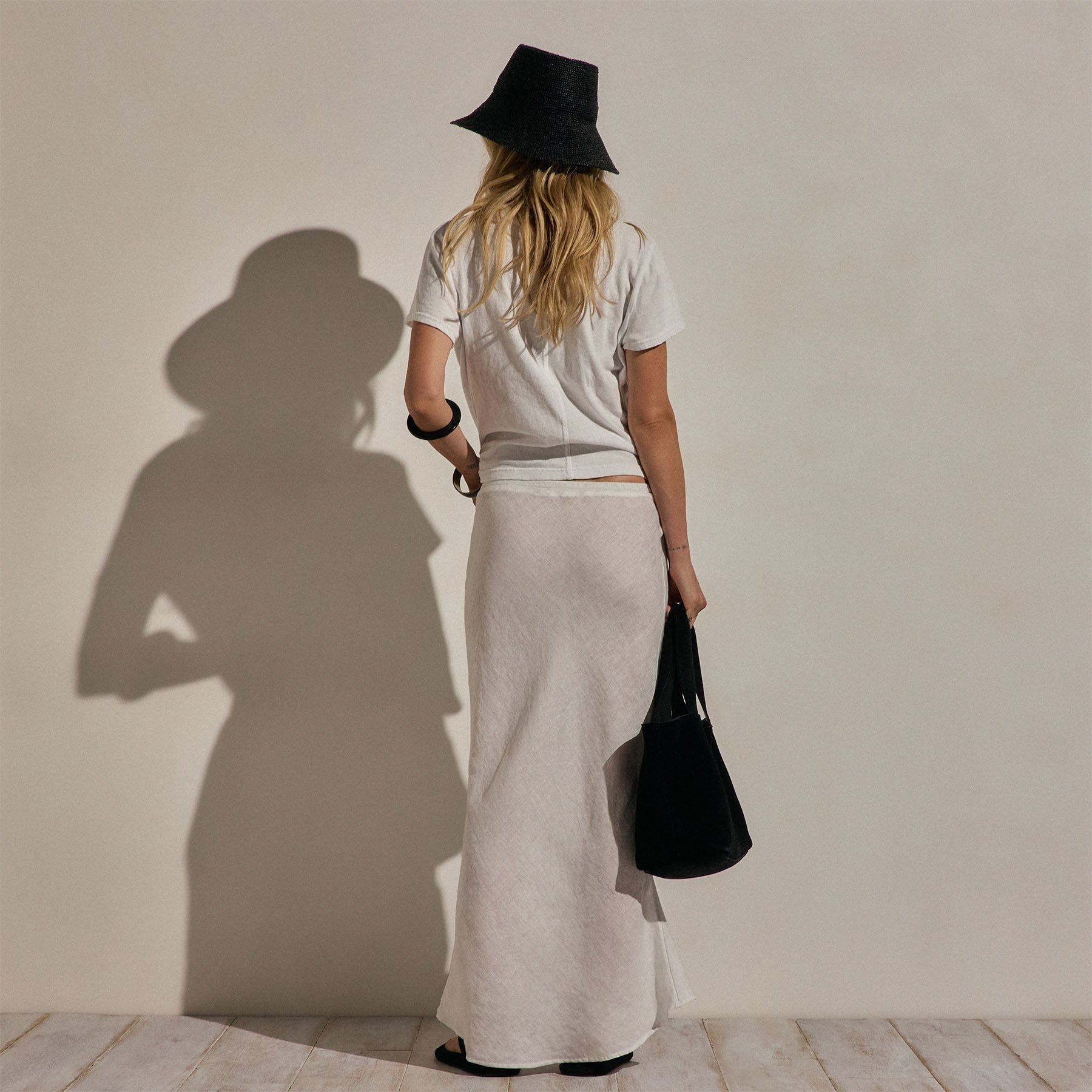 Linen Skirt - White