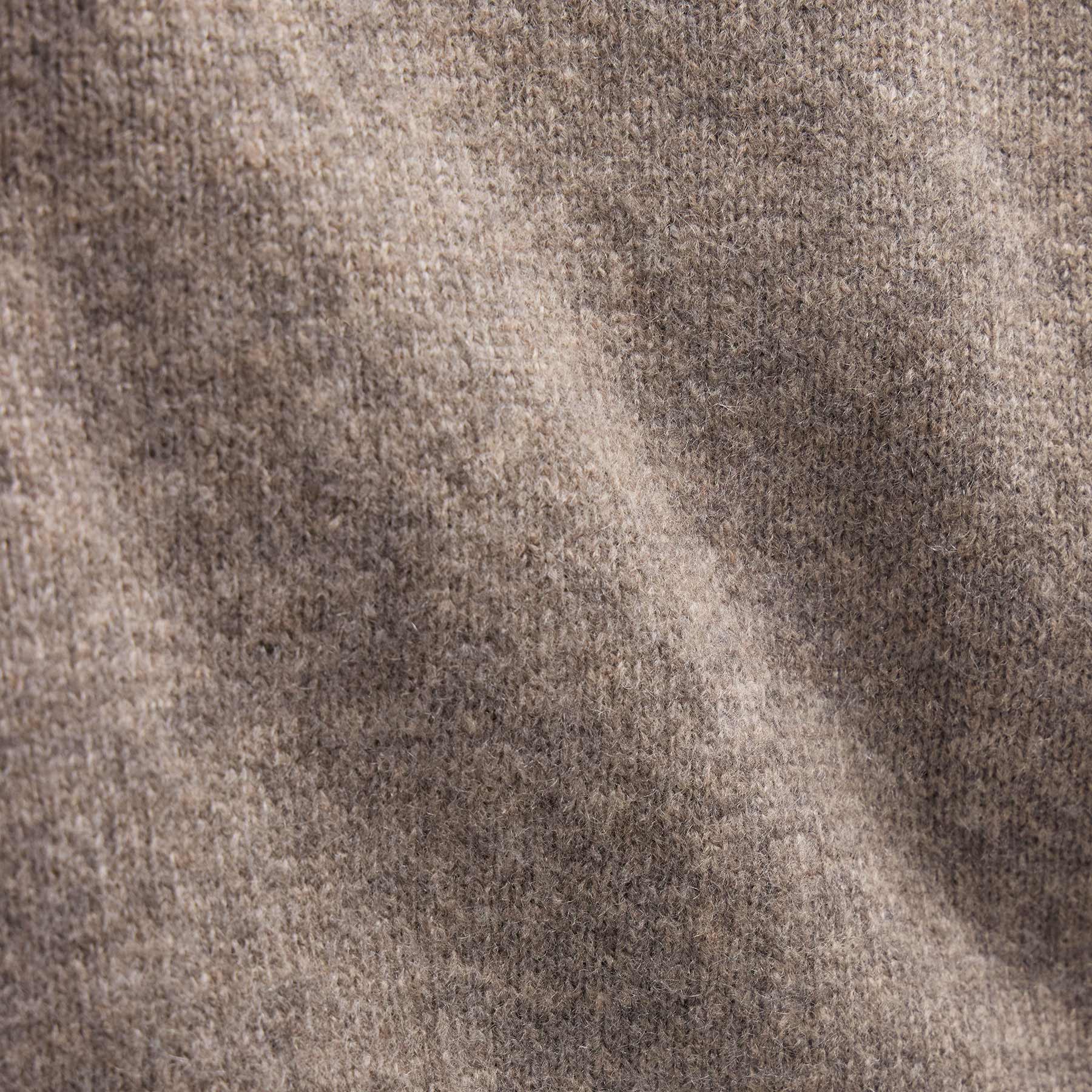 Lightweight Textured Cashmere Crew - Beige Melange